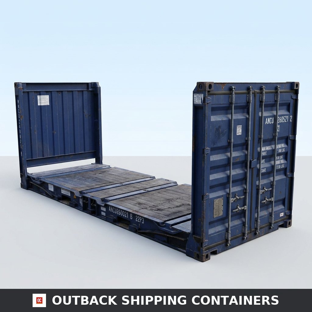 20FT x 8FT Used Flat Rack Shipping Containers — Flat Rack Containers (image 3 of 4)