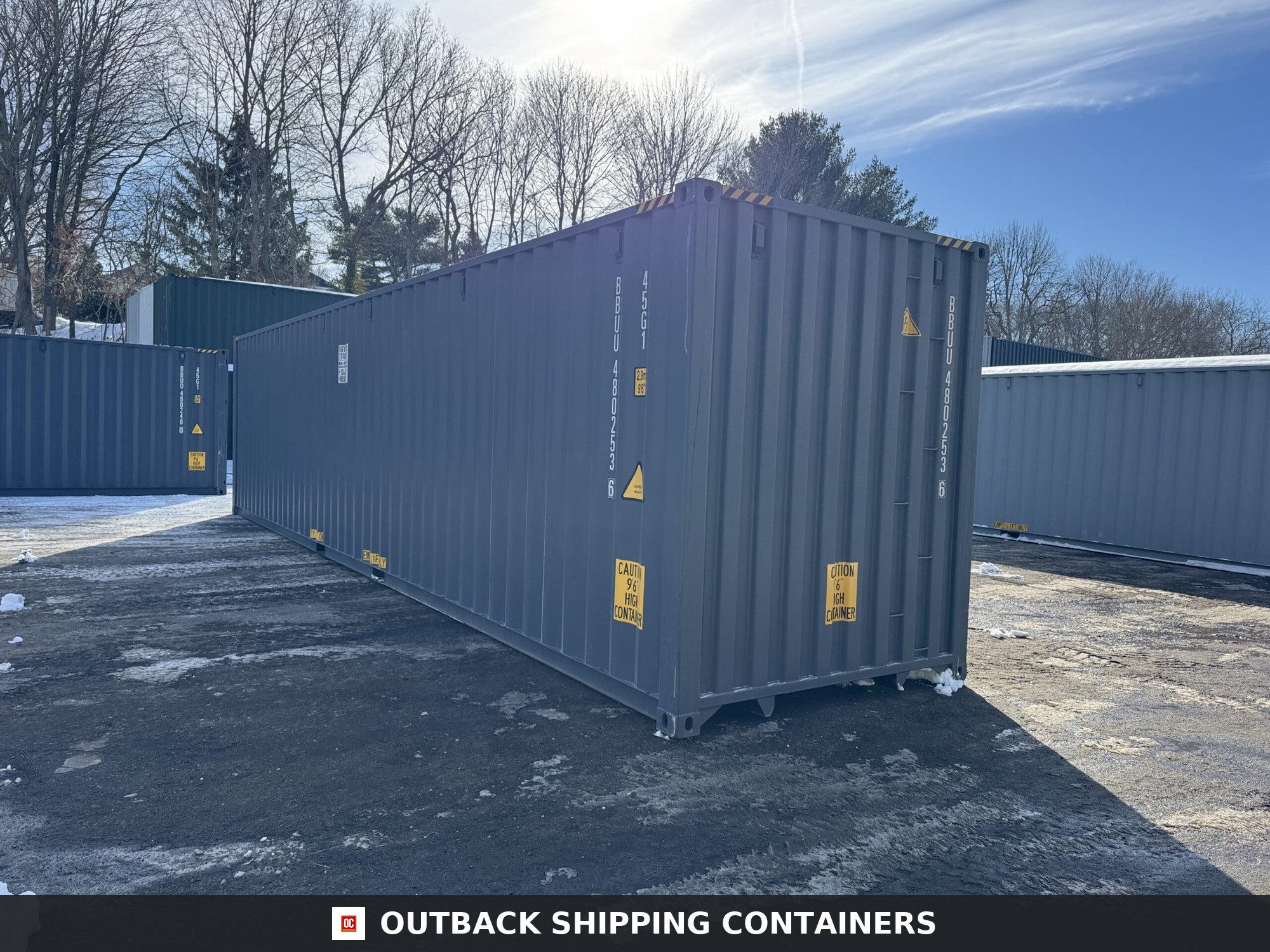 40ft New High Cube Shipping Container – Wind & Watertight – Gray — 40ft — new (image 10 of 12)