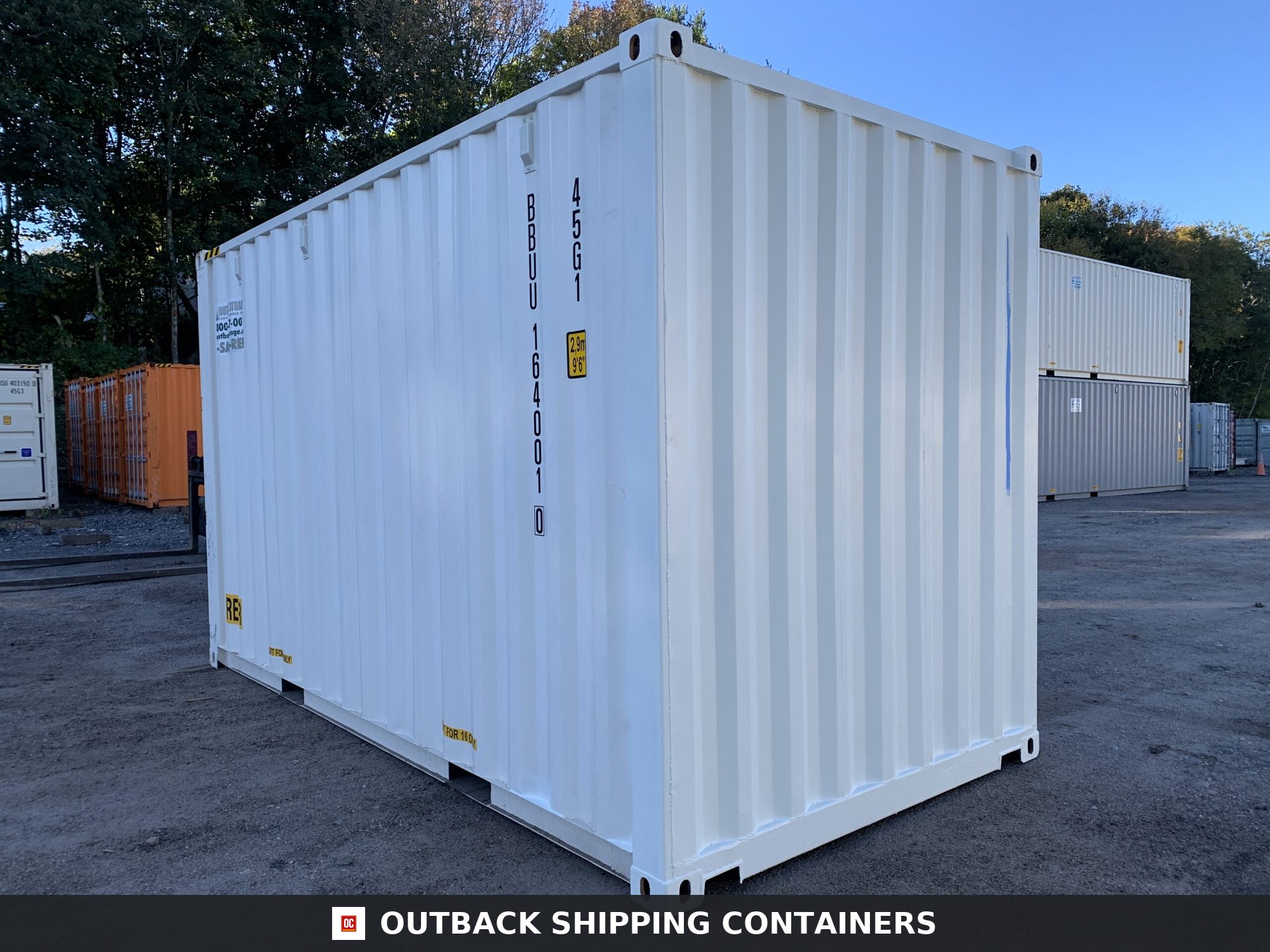 UNIQUE 16ft New High Cube Shipping / Storage Container — Corner Casting and Frame Detail UNIQUE 16ft New High Cube Shipping / Storage Container – Wind & Watertight – White — 16ft — new (image 10 of 11)
