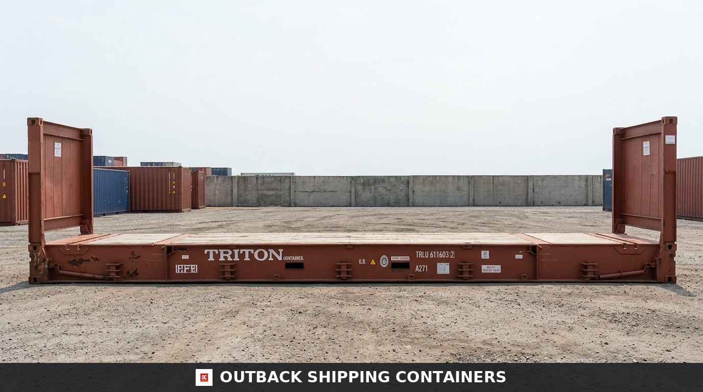40FT x 8FT Used Flat Rack Shipping Container — 40FT — used — flat rack containers (image 6 of 6)