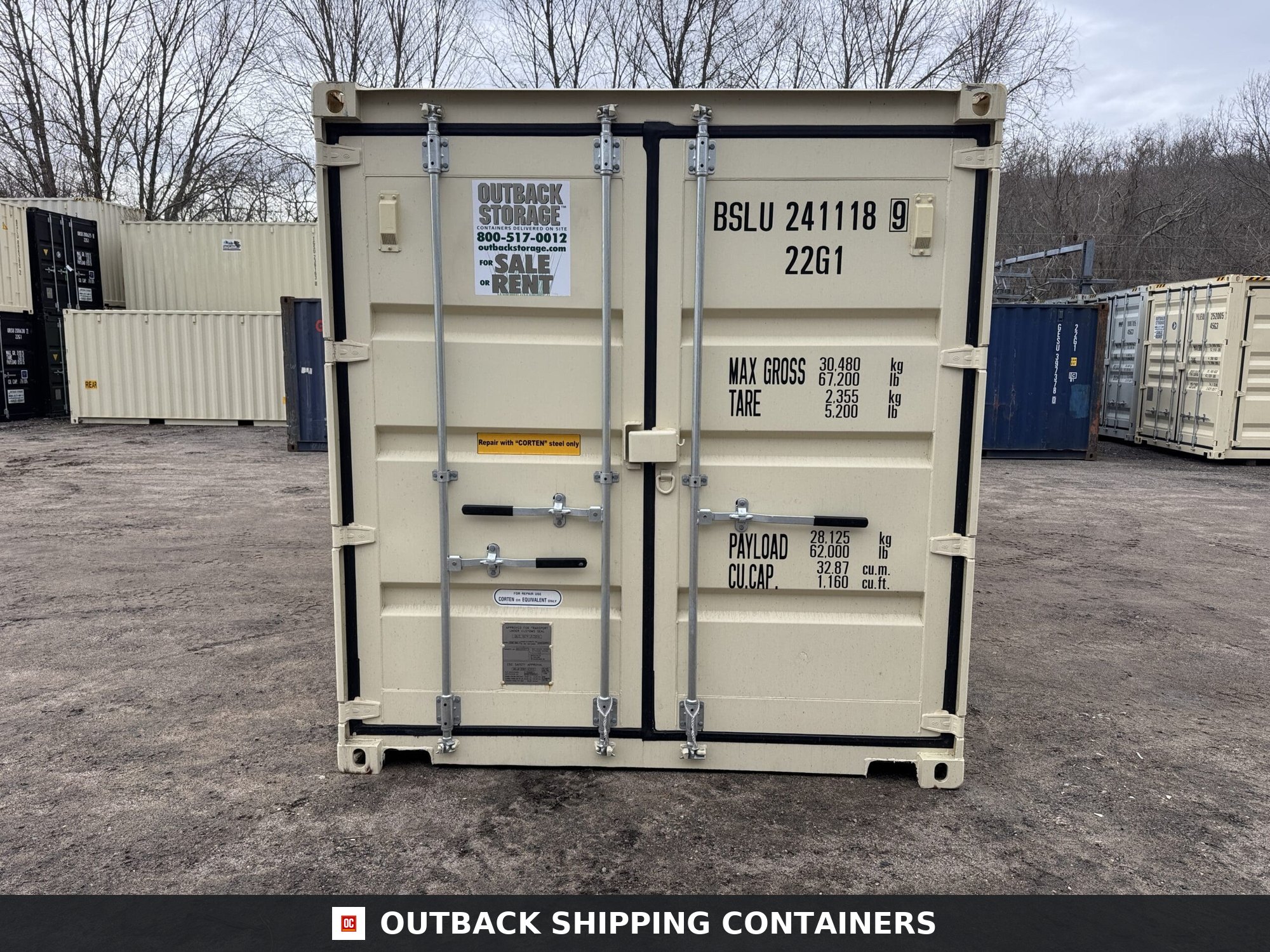 20ft New Shipping Container – Wind & Watertight – Beige — 20ft — new (image 3 of 12)