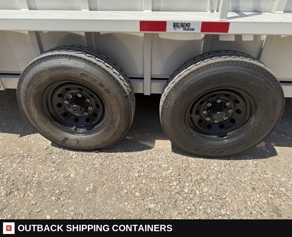 2026 Big Bend 6'8"X22' W/ 2' TACK Livestock Stock Combo Trailer — Coupler And Hitch Detail | Outback Shipping Containers 2026 Big Bend 6'8"X22' W/ 2' TACK Livestock Stock Combo Trailer for sale — coupler and hitch detail