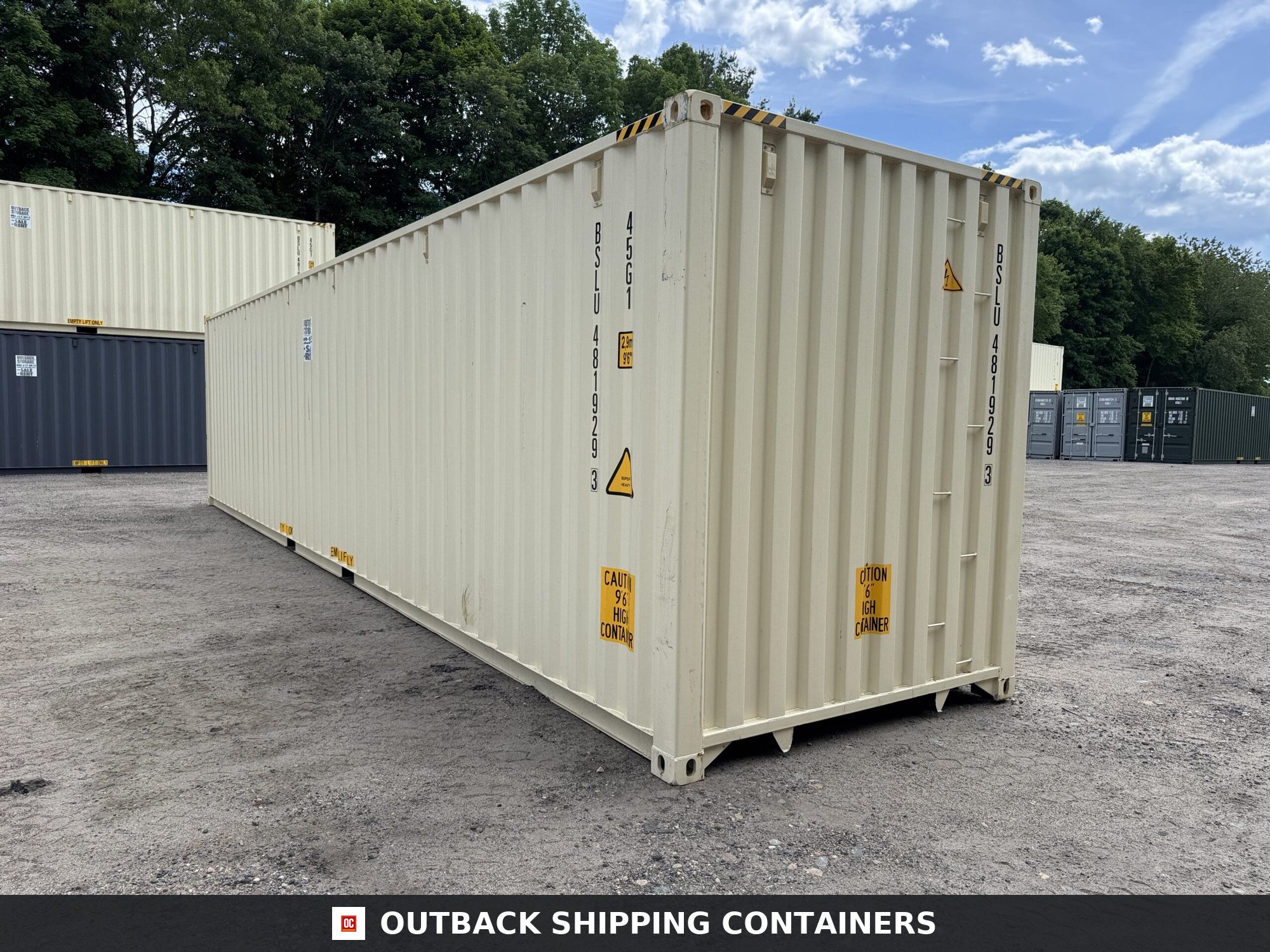 40ft New High Cube Shipping Container – Wind & Watertight – Beige — 40ft — new (image 10 of 12)