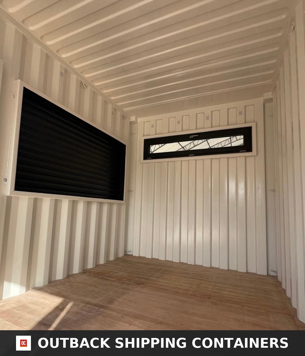 20x8ft CUSTOM SHIPPING CONTAINER CONVERSION — Rear Exterior View | Outback Shipping Containe 3 CD-1191 20x8ft CUSTOM SHIPPING CONTAINER CONVERSION — Portable Build — angle 4