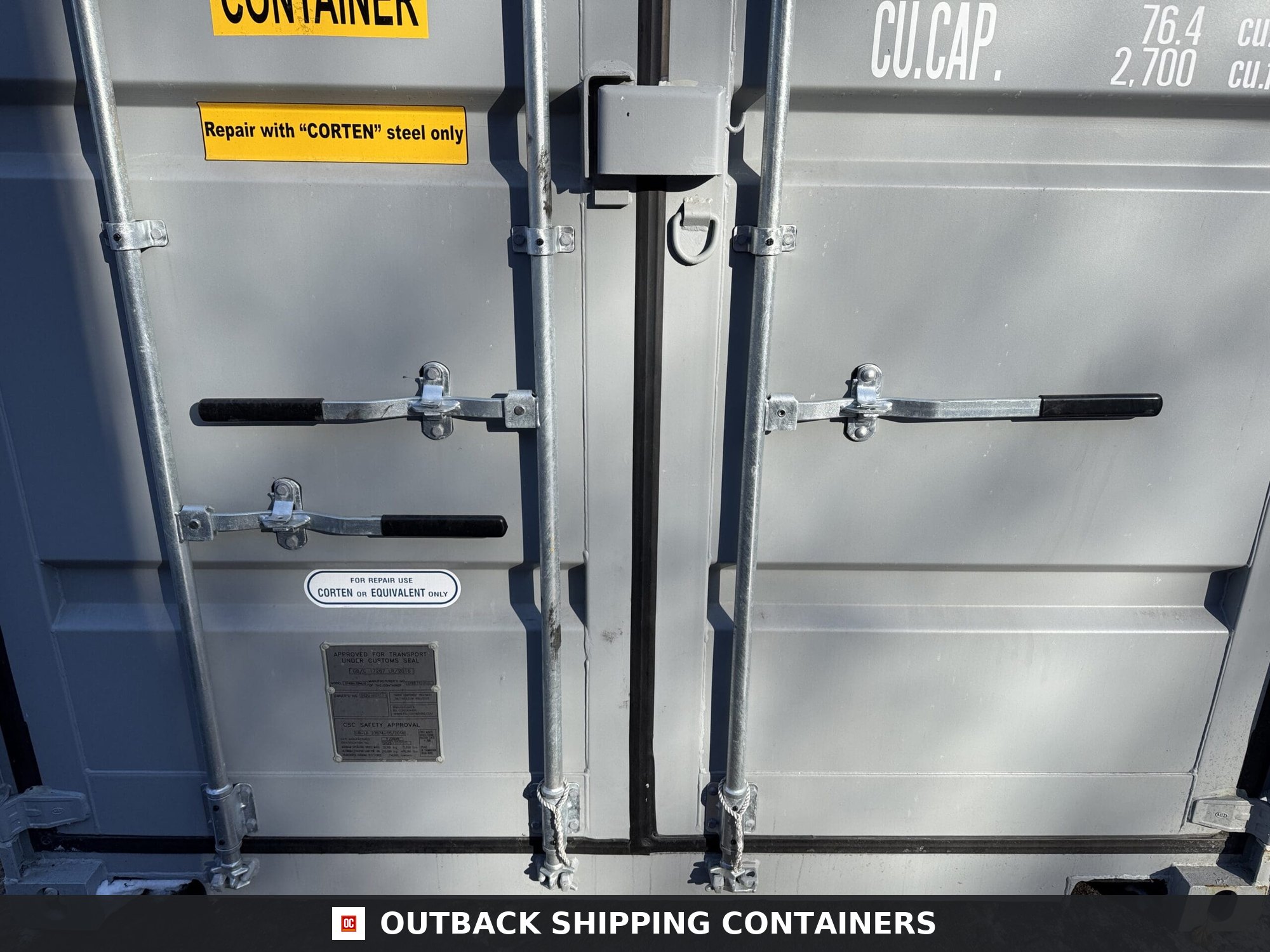40ft New High Cube Shipping Container – Wind & Watertight – Gray — 40ft — new (image 6 of 12)