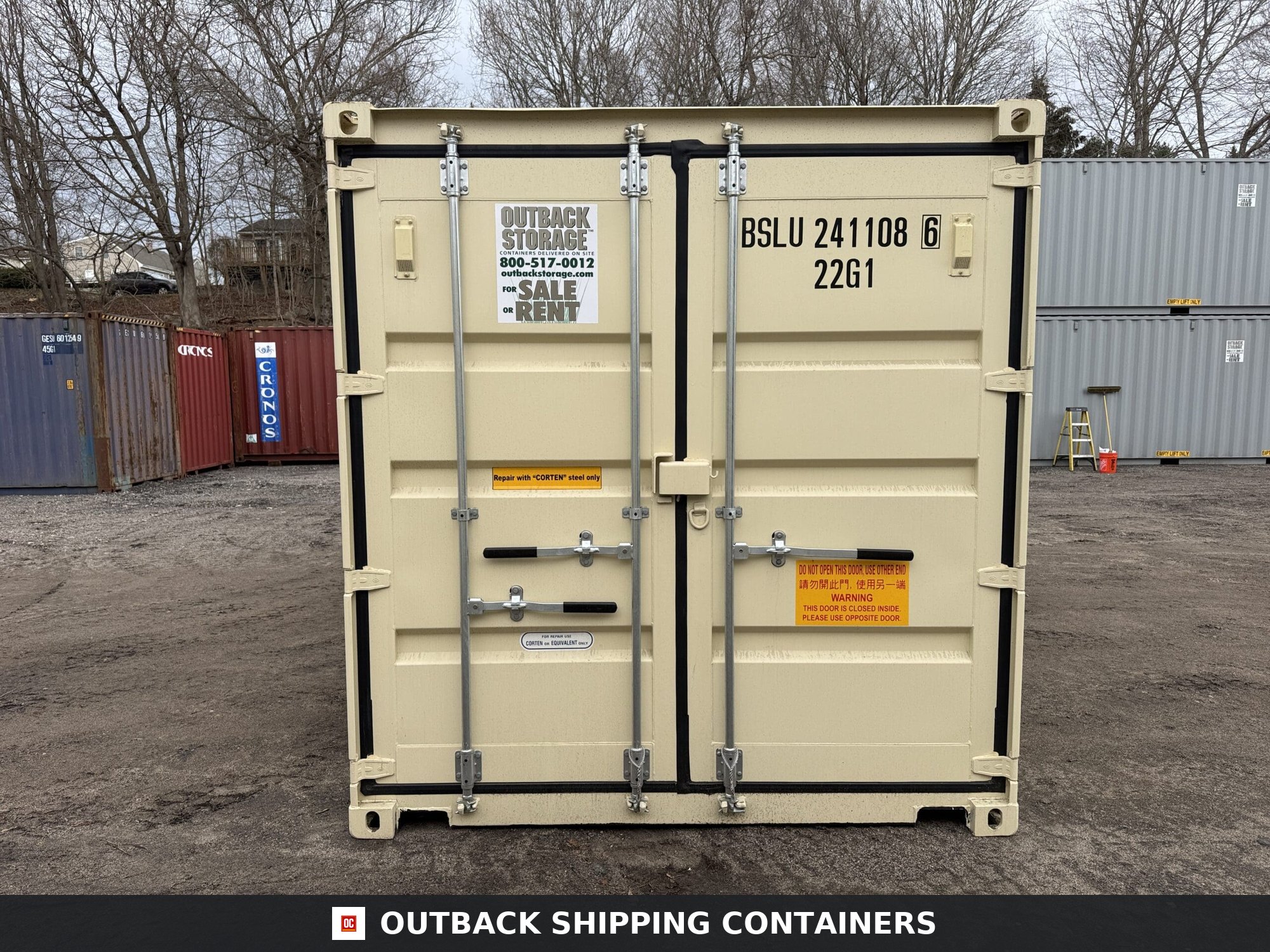 20ft New Shipping Container – Wind & Watertight – Beige — 20ft — new (image 10 of 12)