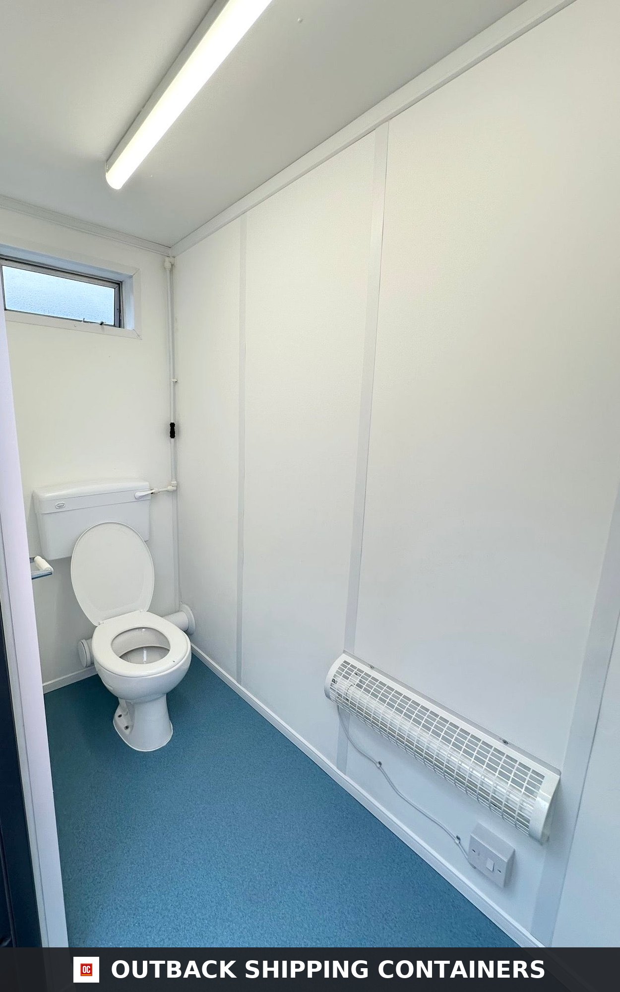 3+1 Toilet Block for Sale — Rear Exterior View | Outback Shipping Containers 2 3+1 Toilet Block — 16 x 9 ft Anti-Vandal — Portable Toilet Block — No 1108 — product gallery image 3 of 12