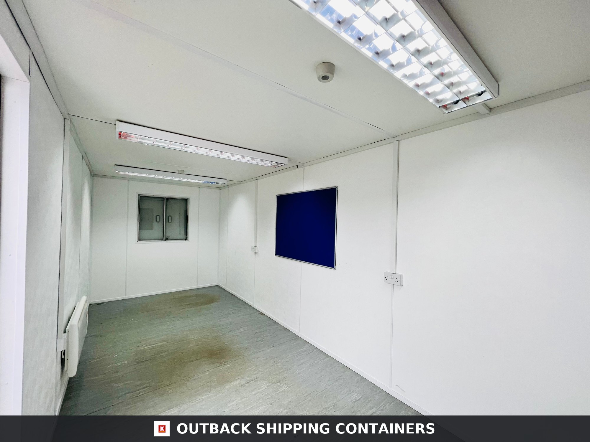 20x8ft for Sale — Window and Shutter Detail | Outback Shipping Containers 20x8ft — Office — Open Plan — Portable Anti-Vandal Building — Site Accommodation - image 8