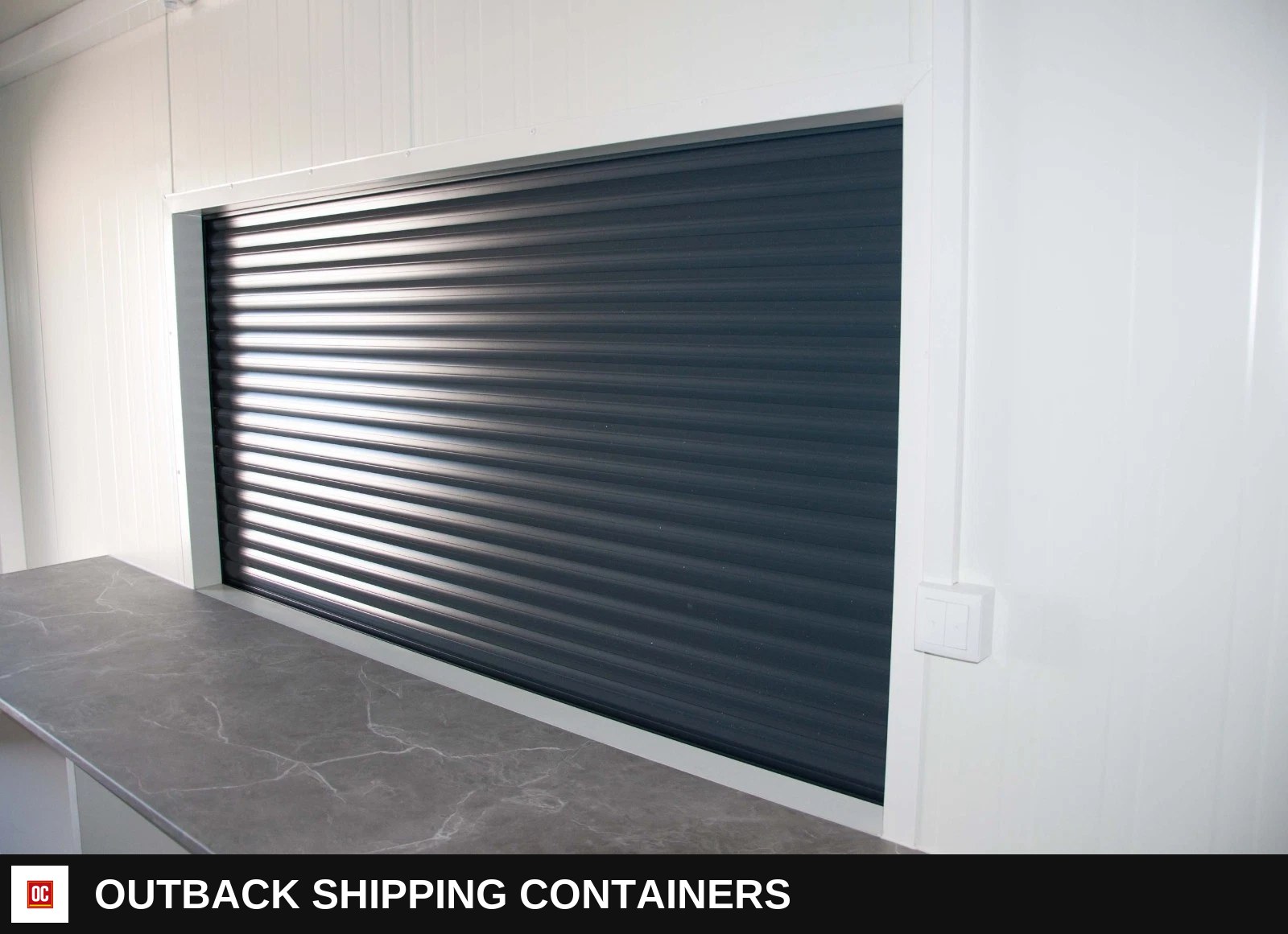 16ft x 8ft Street Food Container | Catering Kiosk Cabin — Three-Quarter Front Angle | Outback Shipping Containers 16ft x 8ft Street Food Container | Catering Kiosk Cabin for sale — three-quarter front angle