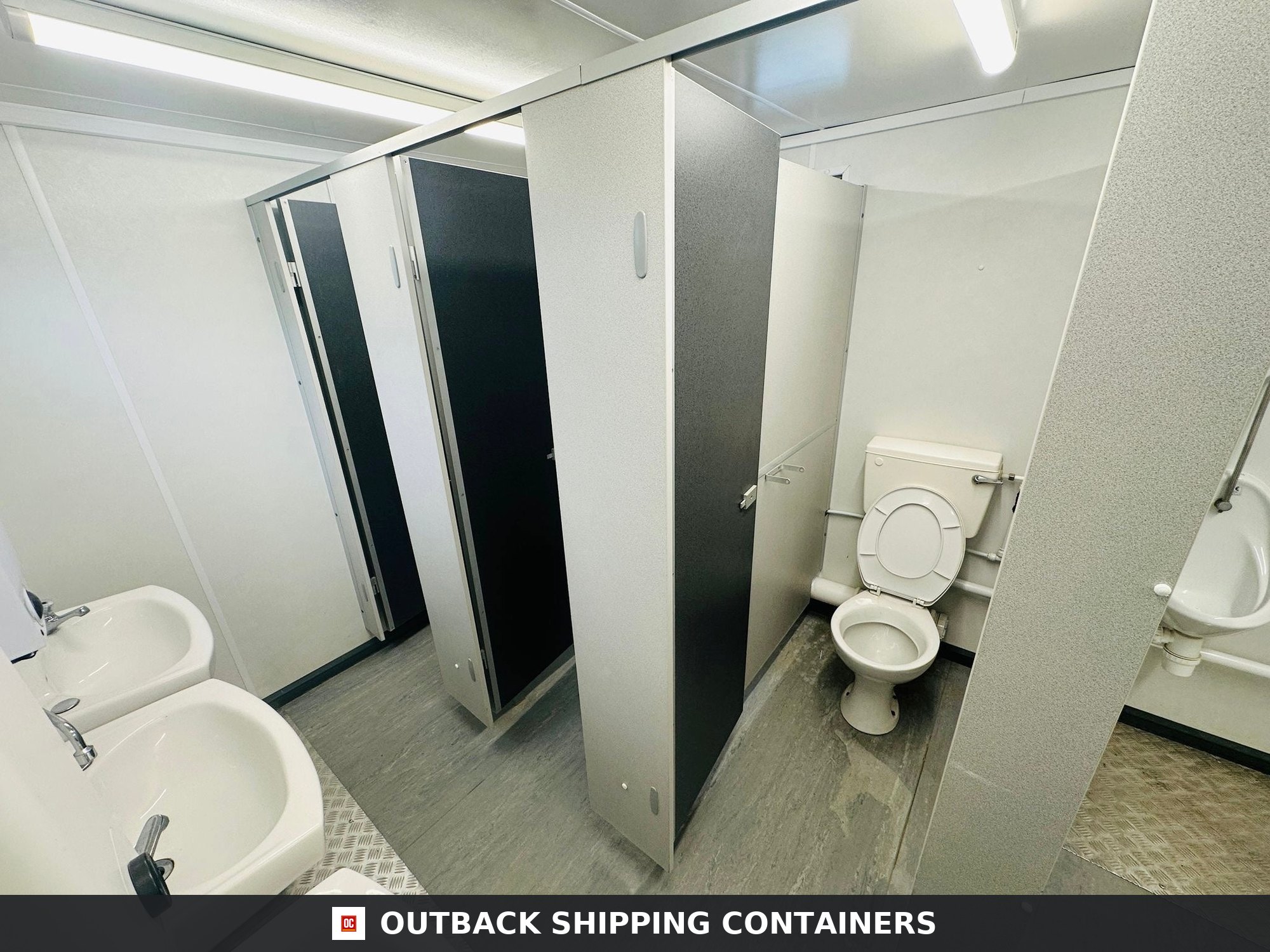 3+1 Toilet Block for Sale — Roof and Structural Detail | Outback Shipping Containers 3+1 Toilet Block — 16 x 9 ft Anti-Vandal — Portable Toilet Block — No 1475 — product gallery image 8 of 15
