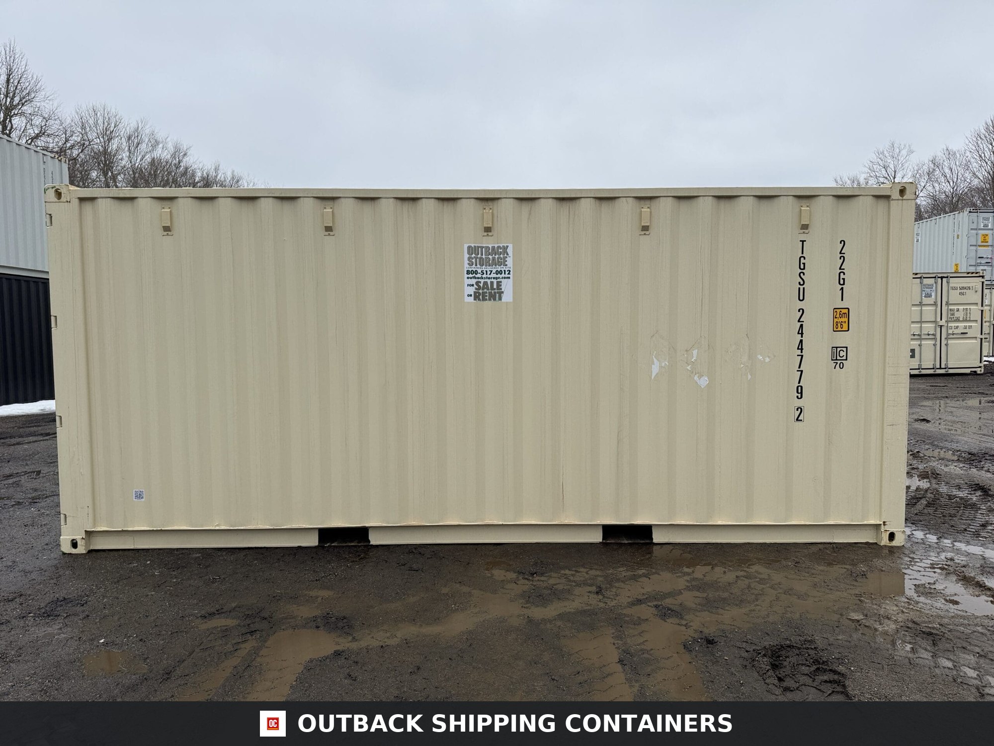 20ft New Shipping Container – Wind & Watertight – Beige — 20ft — new (image 10 of 12)