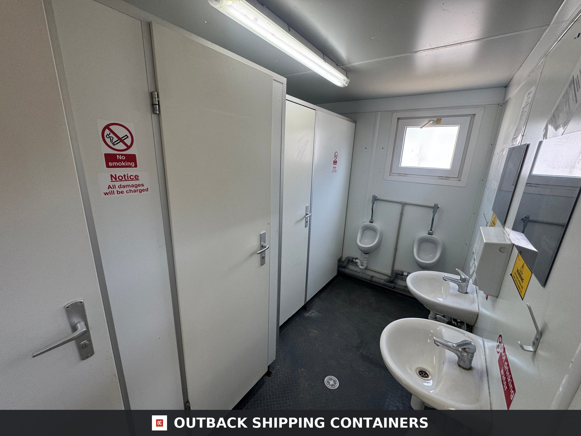 16 x 8 ft for Sale — Interior Detail | Outback Shipping Containers 16 x 8 ft — 3 + 1 Toilet Block — Portable Building — Site Accommodation - image 5