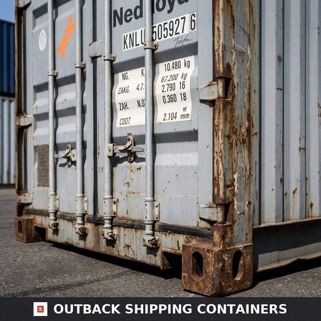 Used 40Ft Cargo Worthy Shipping Containers — Rear Exterior View | Outback Shipping Containers Used 40Ft Cargo Worthy Shipping Containers — 40ft — refurbished — storage containers (image 4 of 4)