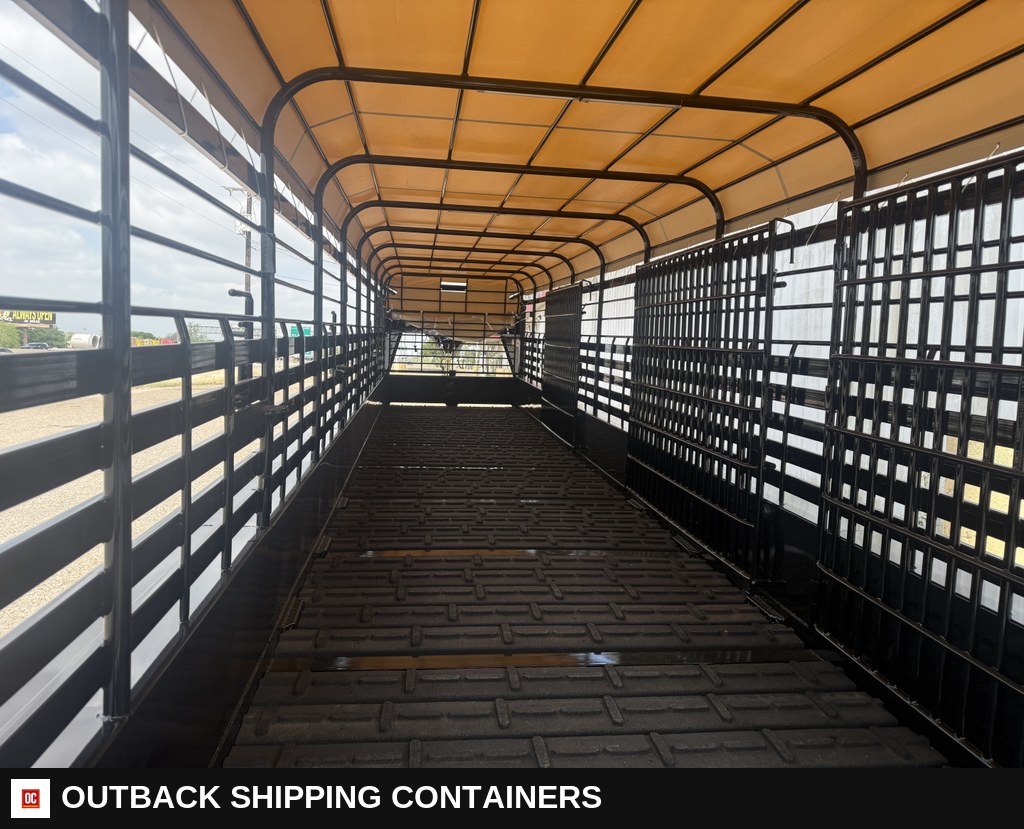 2026 Neckover 36'X6'8" Livestock Stock Combo Trailer — Coupler And Hitch Detail | Outback Shipping Containers 2026 Neckover 36'X6'8" Livestock Stock Combo Trailer for sale — coupler and hitch detail