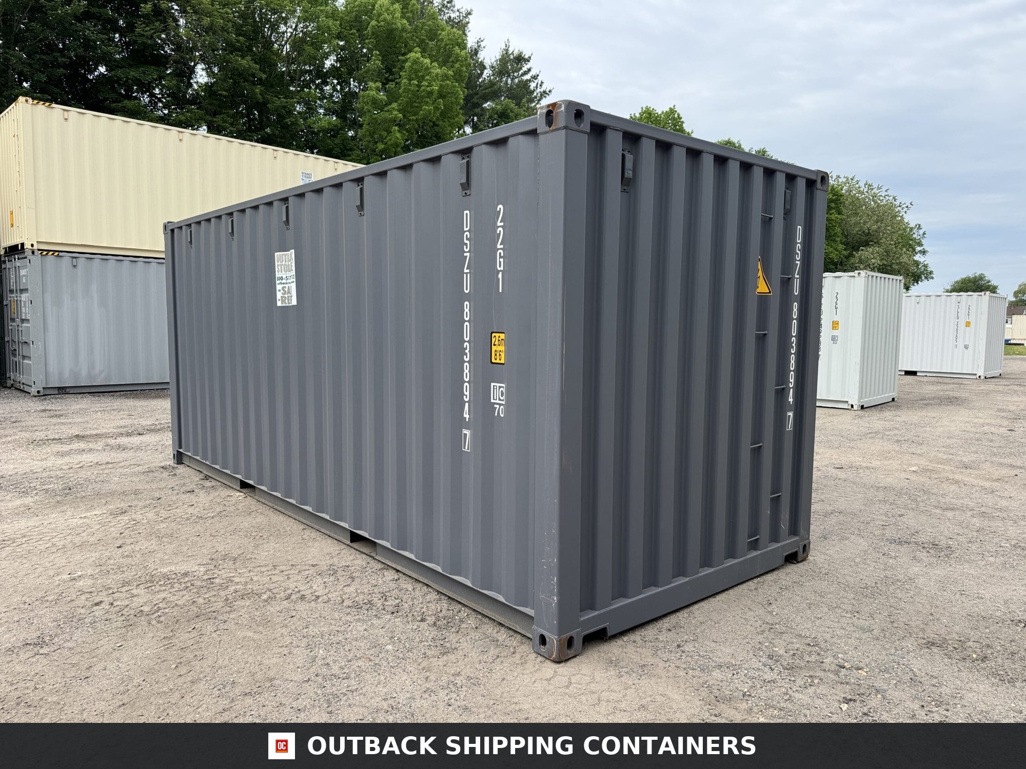 20ft New Shipping Container – Wind & Watertight – Gray — 20ft — new (image 10 of 12)