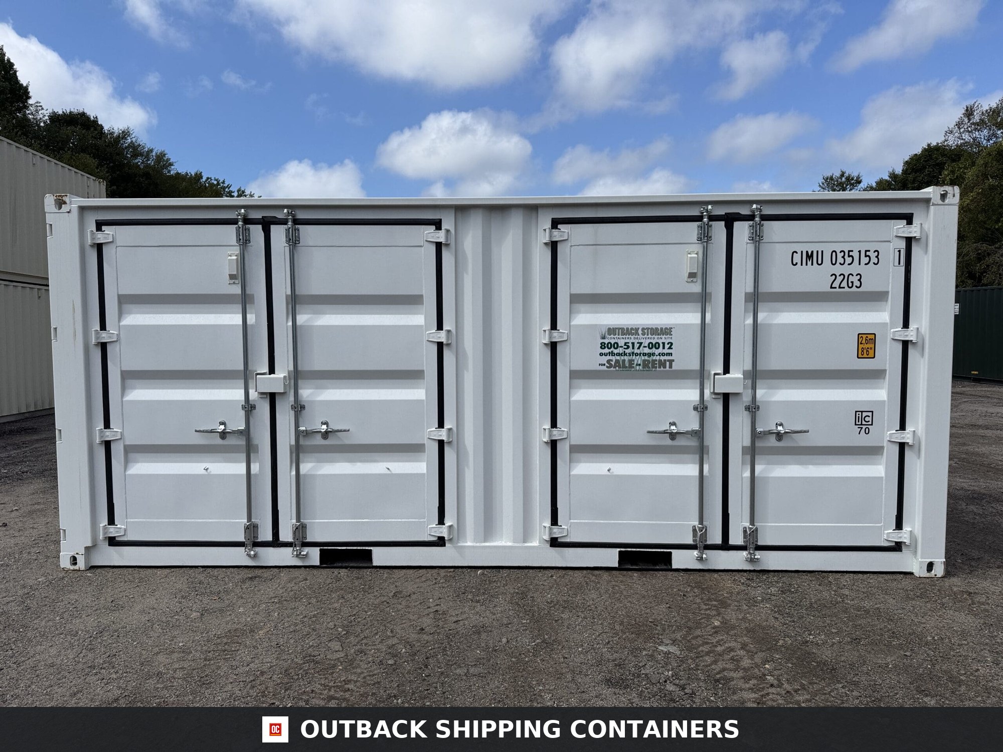 20ft New Shipping Container – Wind & Watertight – White — 20ft — new (image 10 of 12)