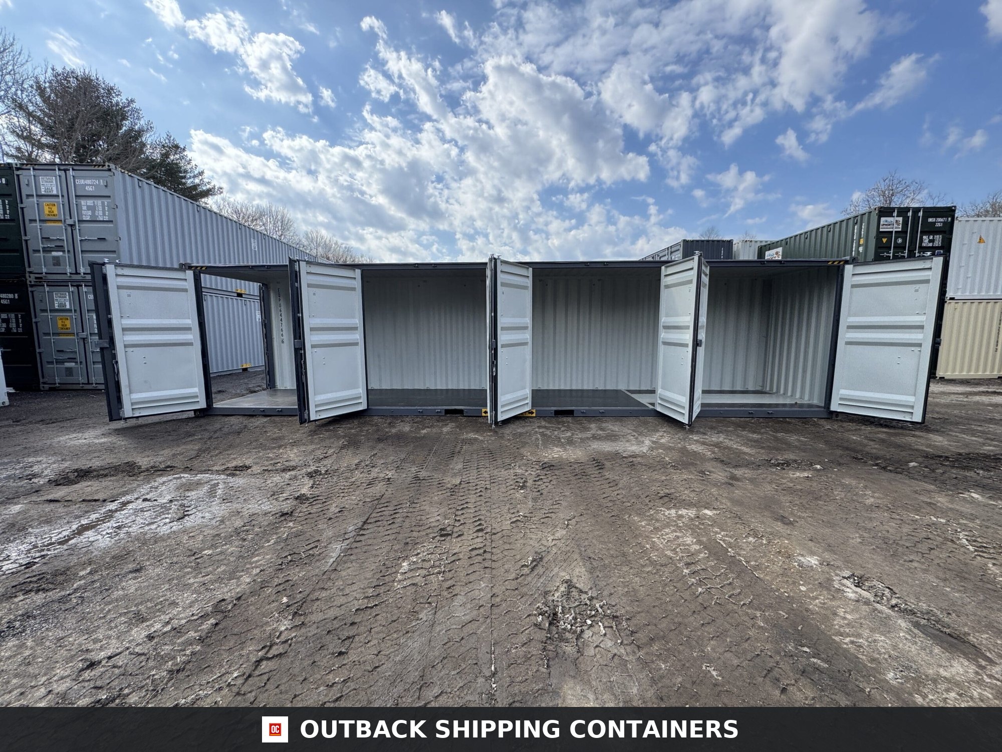 40ft New High Cube Shipping Container – Wind & Watertight – Dk Gray — 40ft — new (image 1 of 12)