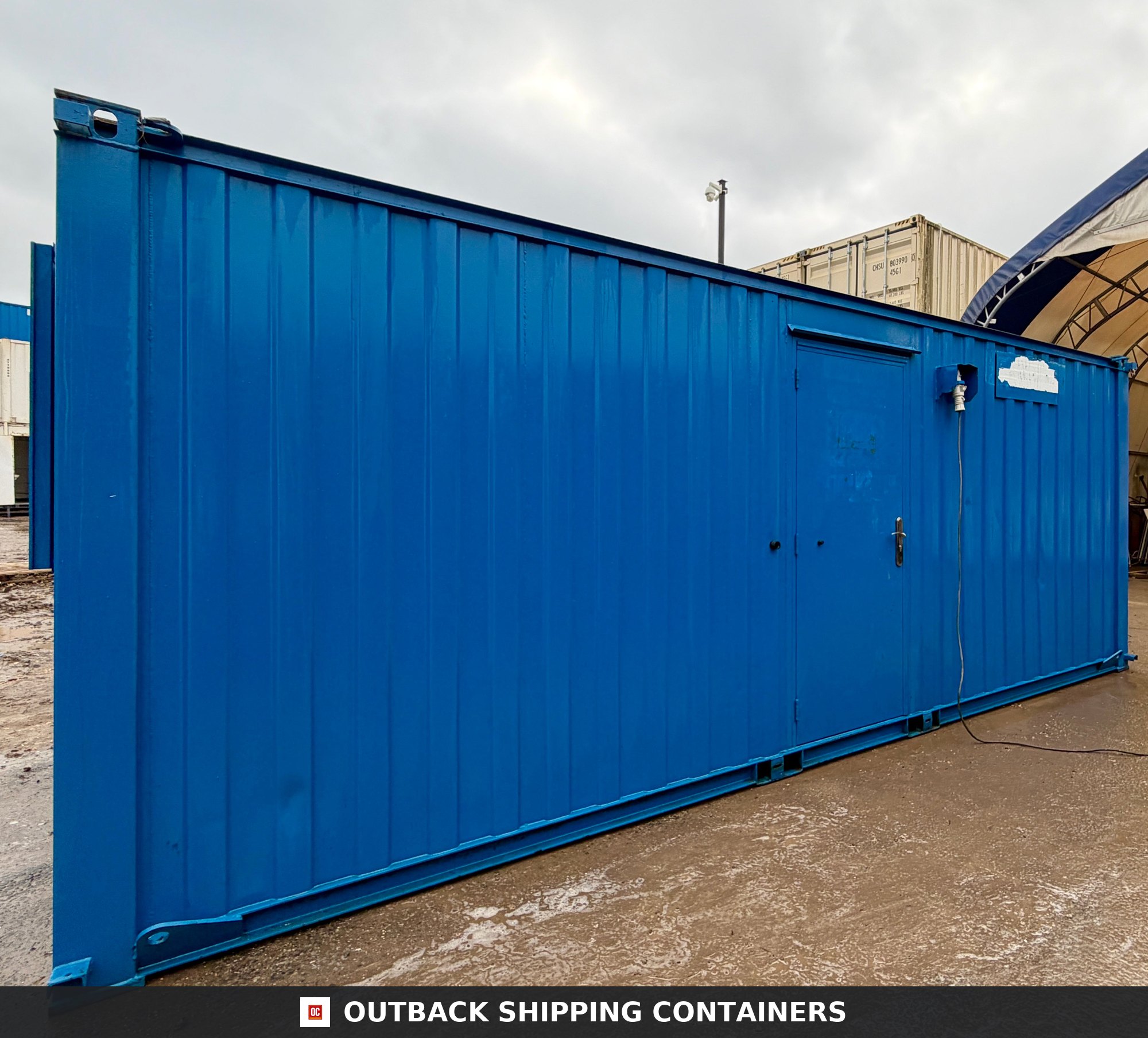 21x8ft for Sale — Three-Quarter Angle View | Outback Shipping Containers 21x8ft — Canteen — Building Site Accommodation — Portable Anti-Vandal - image 3