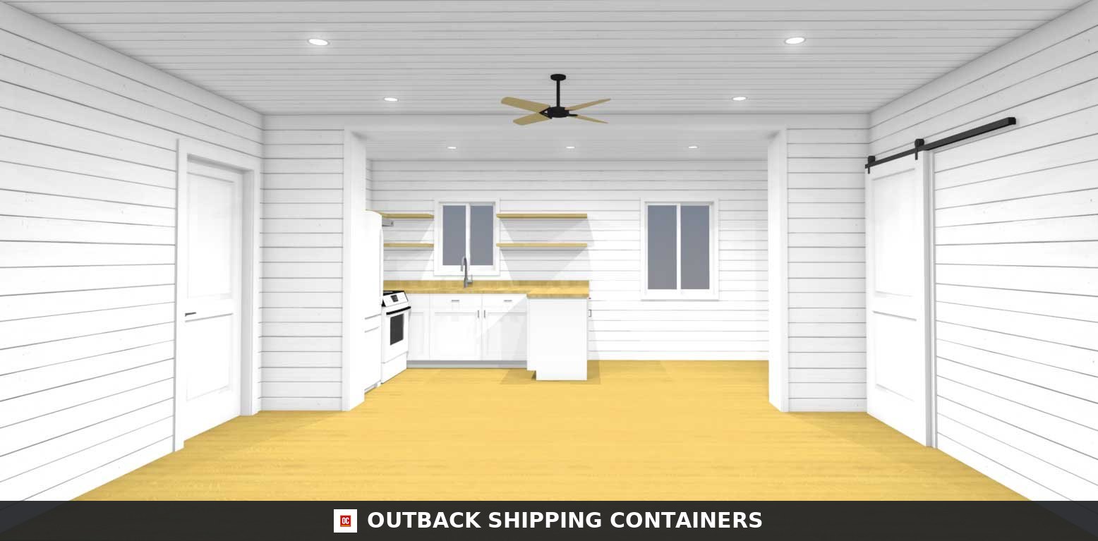 Luxury 2 Bedroom Shipping Container Home | The Clark | Two 40ft Containers — Rear Exterior View Luxury 2 Bedroom Shipping Container Home | The Clark | Two 40ft Containers — 40ft — new (image 4 of 19)