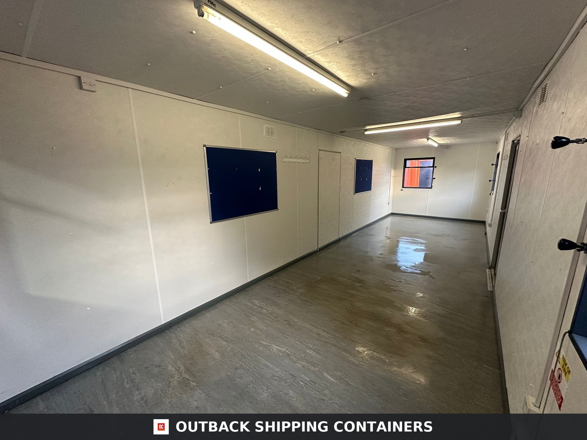 32x10ft for Sale — Rear Exterior View | Outback Shipping Containers 32x10ft — Open Plan Canteen / Office — Portable Anti-Vandal Building — Site Accommodation - image 4