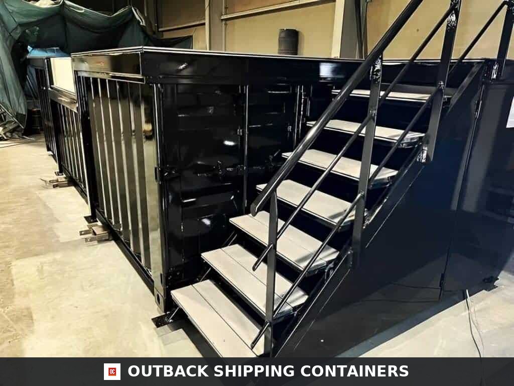 20ft Shipping Container Swimming Pool with Convenient Side — Roof and Structural Detail 20ft Shipping Container Swimming Pool with Convenient Side Staircase — 20ft — new (image 9 of 10)