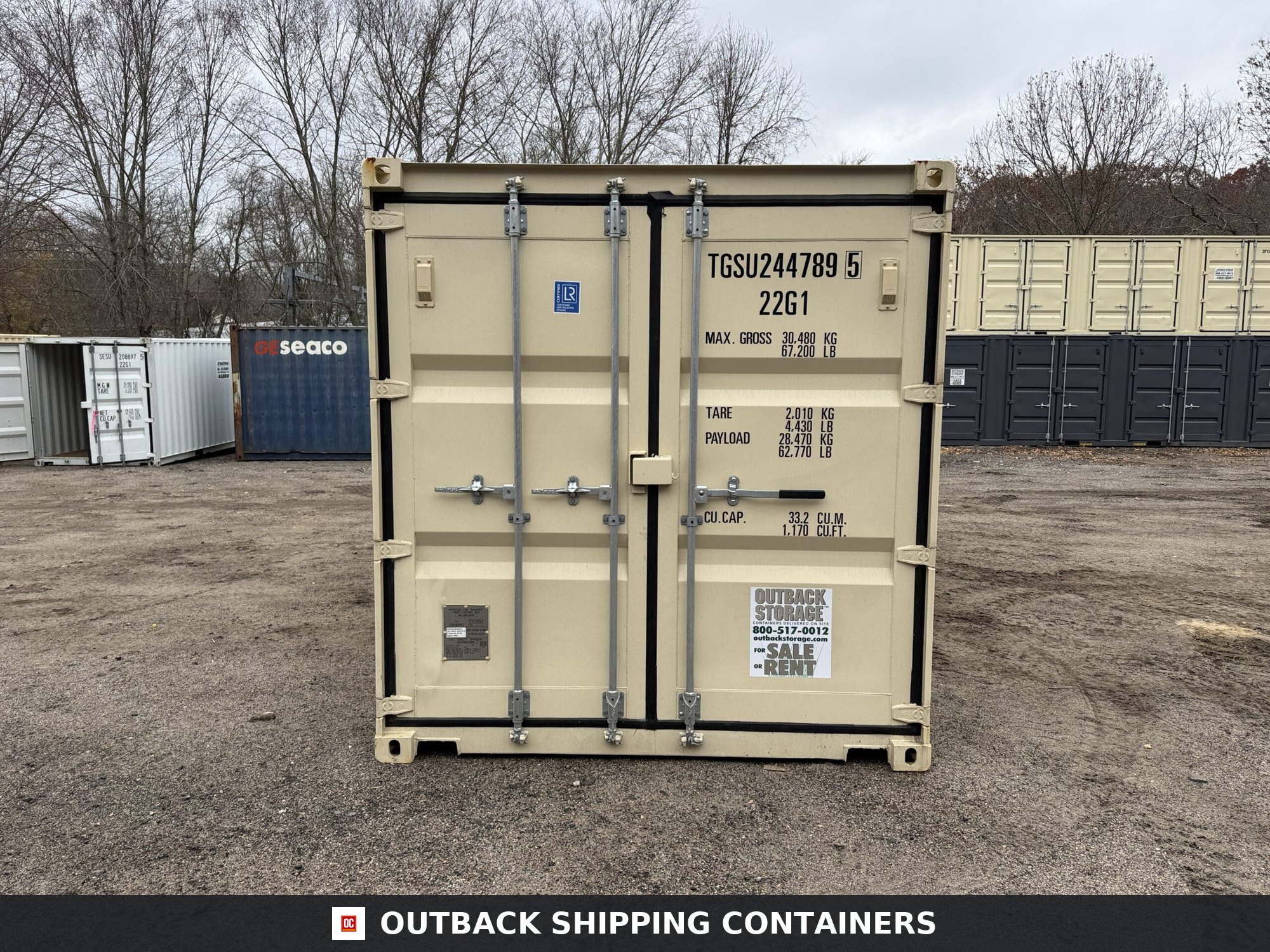20ft New Shipping Container – Wind & Watertight – Beige — 20ft — new (image 3 of 12)
