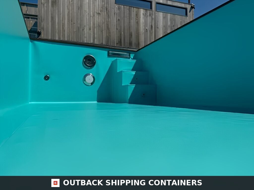20ft Portable Container Swimming Pool | Caribbean Blue Outdoor — Roof and Structural Detail 20ft Portable Container Swimming Pool | Caribbean Blue Outdoor Swimming Pool — 20ft — new (image 9 of 16)