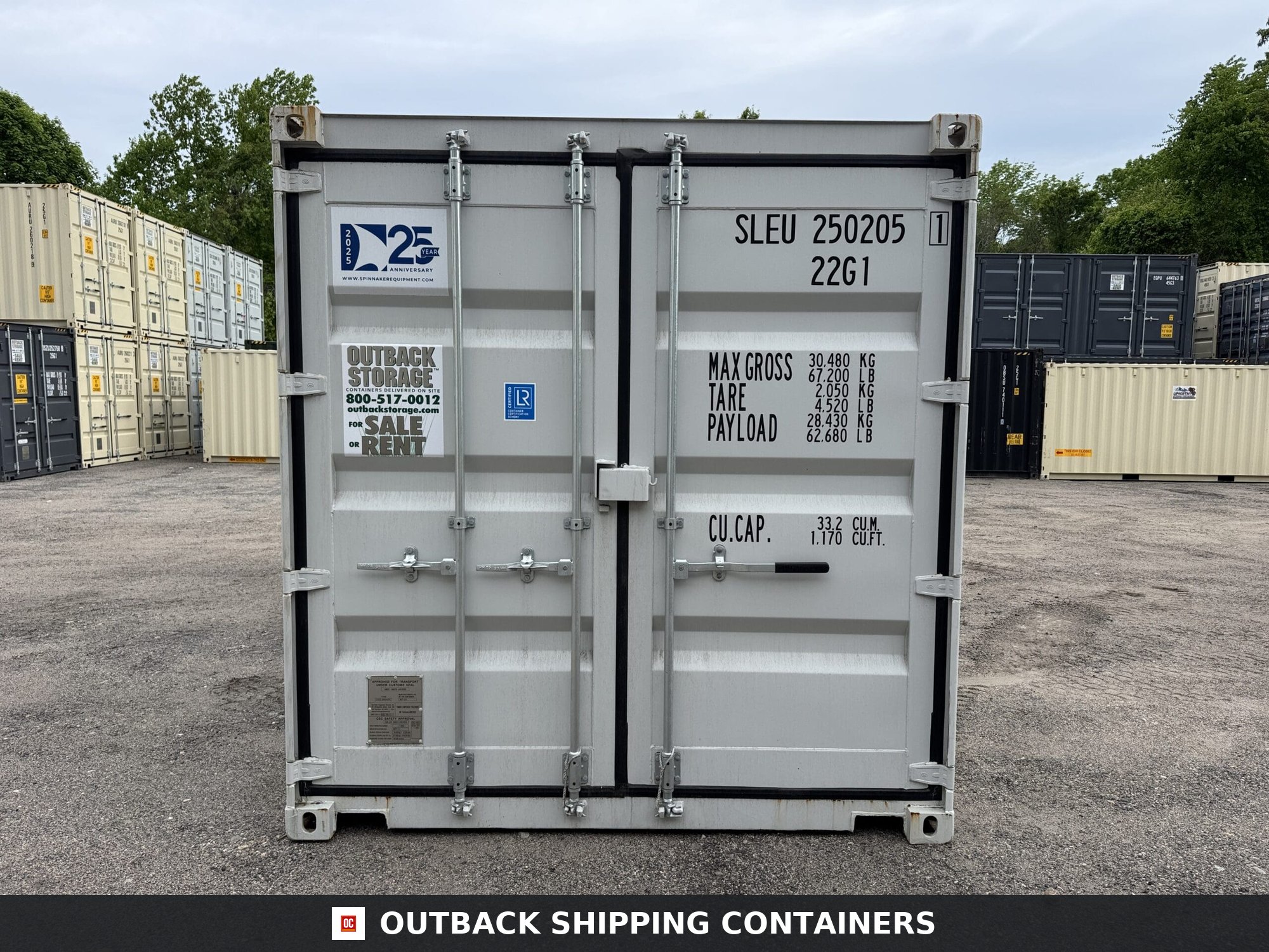 20ft New Shipping Container – Wind & Watertight – Gray — 20ft — new (image 3 of 12)