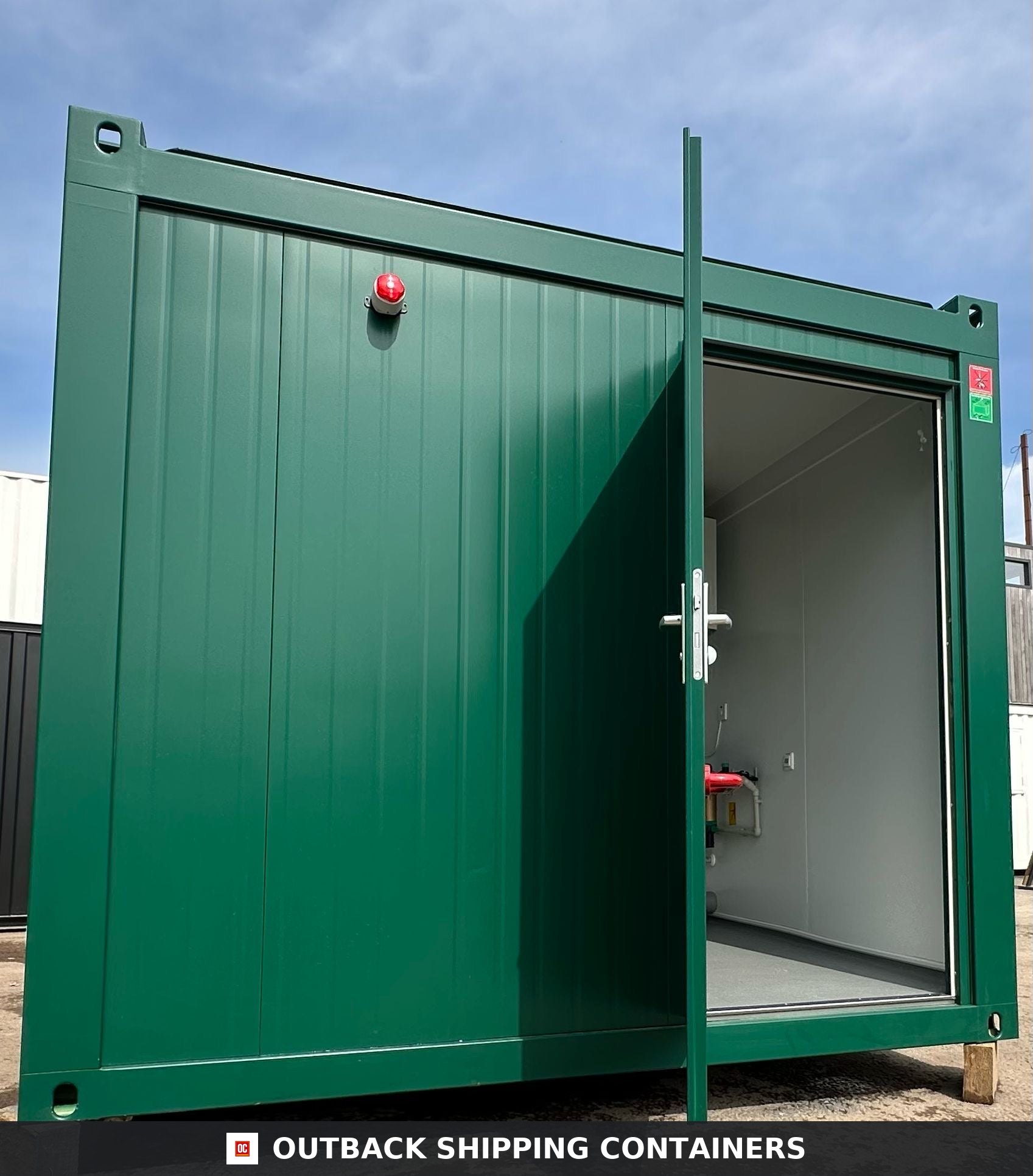 CUSTOM for Sale — Roof and Structural Detail | Outback Shipping Containers CUSTOM — Disabled Access Toilet Block With Shower Facility — 10 x 8 ft Portable — No 794 — product gallery image 9 of 16