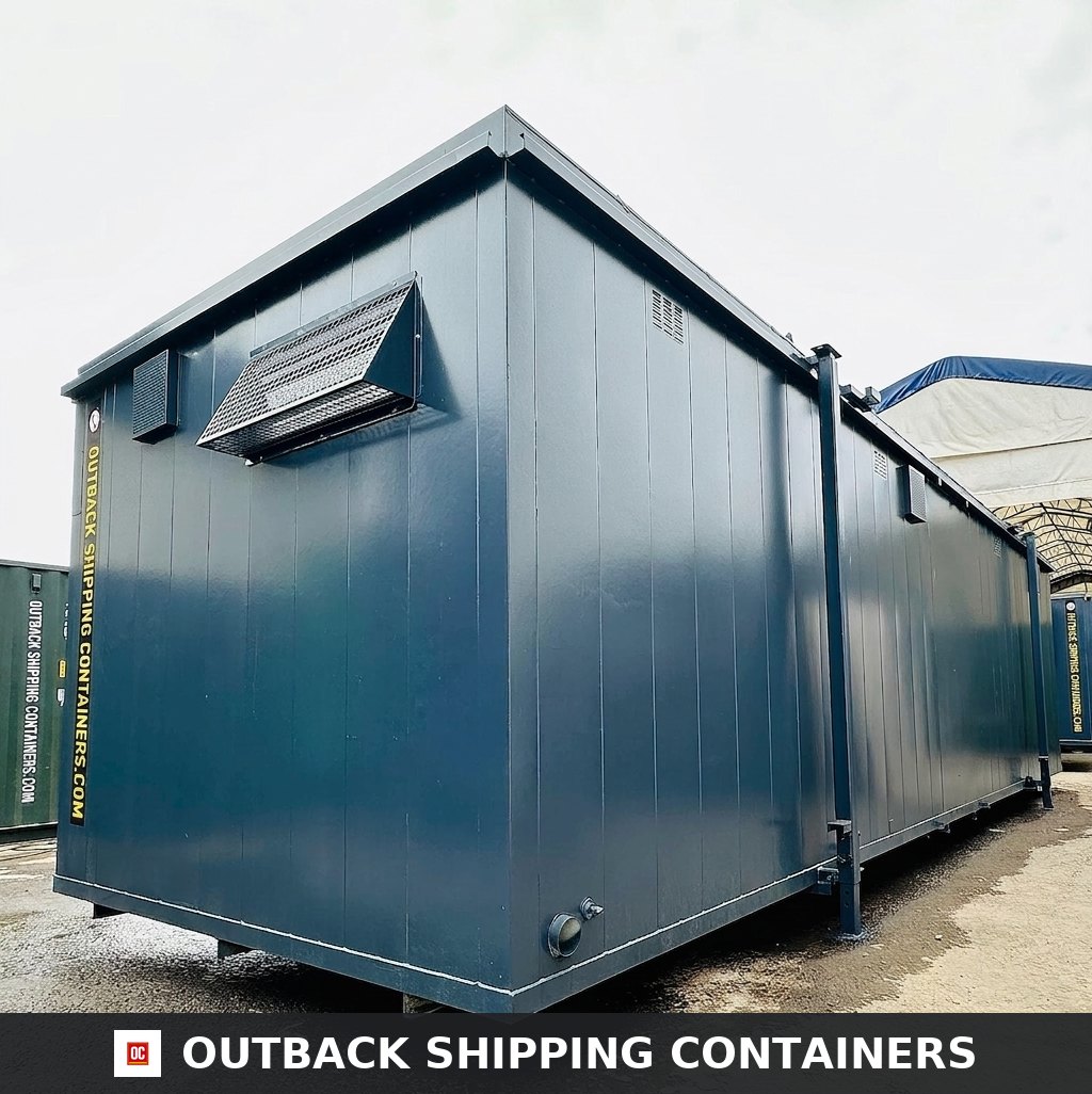32 x 10 ft Anti-Vandal Cabin — Roof and Structural Detail | Outback Shipping Containers 32 x 10 ft Anti-Vandal Cabin — 2+1 Toilet + Twin Shower Room — Changing Room — 50/50 Split — No 1077 — product gallery image 8 of 18