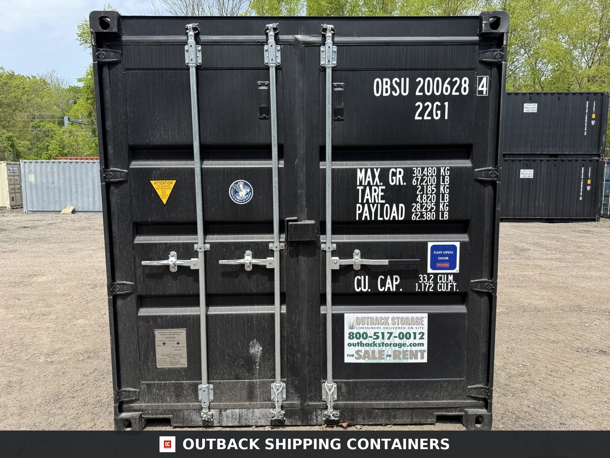 20ft New Shipping Container – Wind & Watertight – Black — 20ft — new (image 3 of 12)