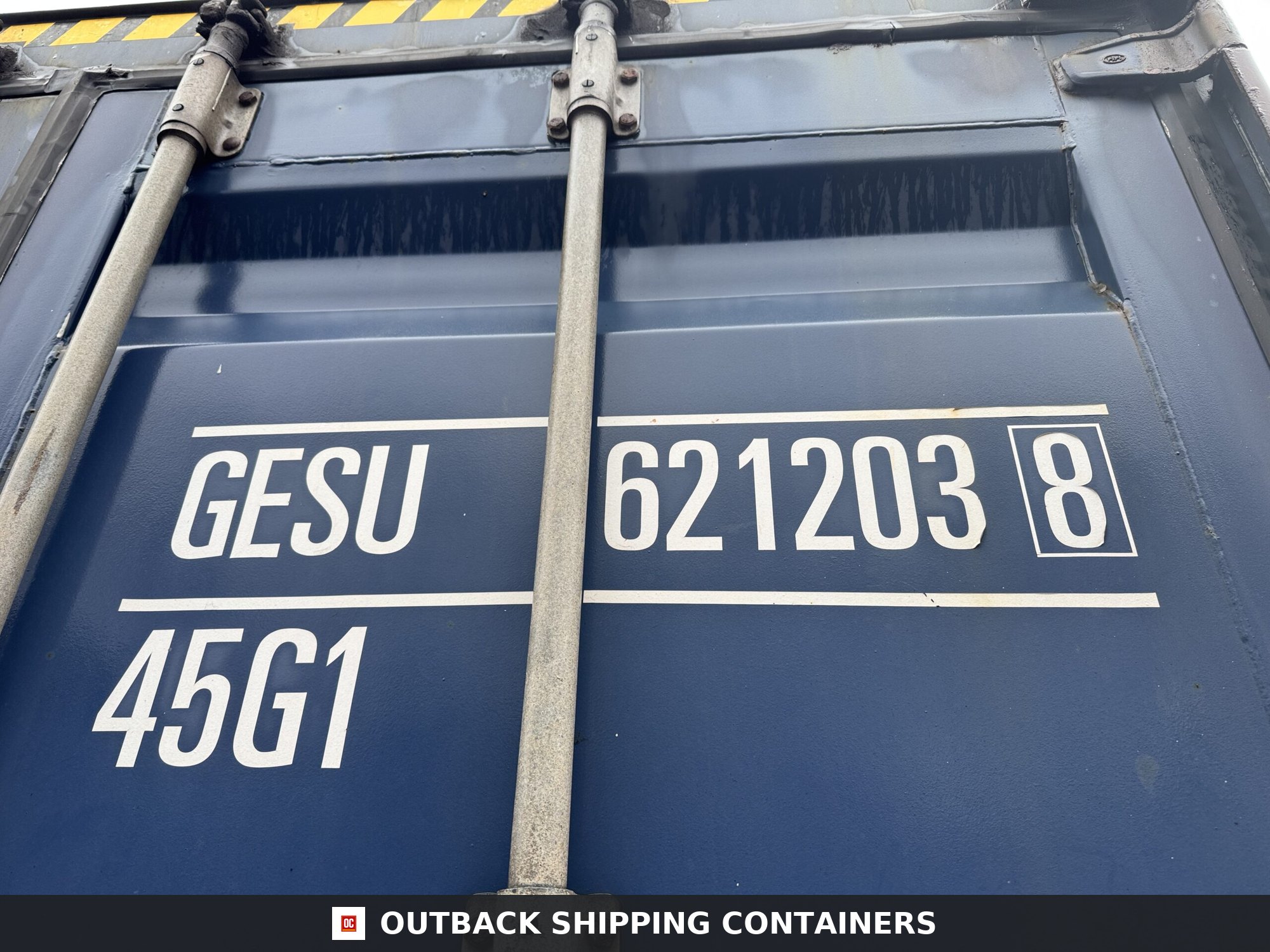 40ft Used High Cube Shipping Container — Side Profile View | Outback Shipping Containers 2 3 11 40ft Used High Cube Shipping Container – Wind & Watertight – Blue — 40ft — used (image 2 of 12)