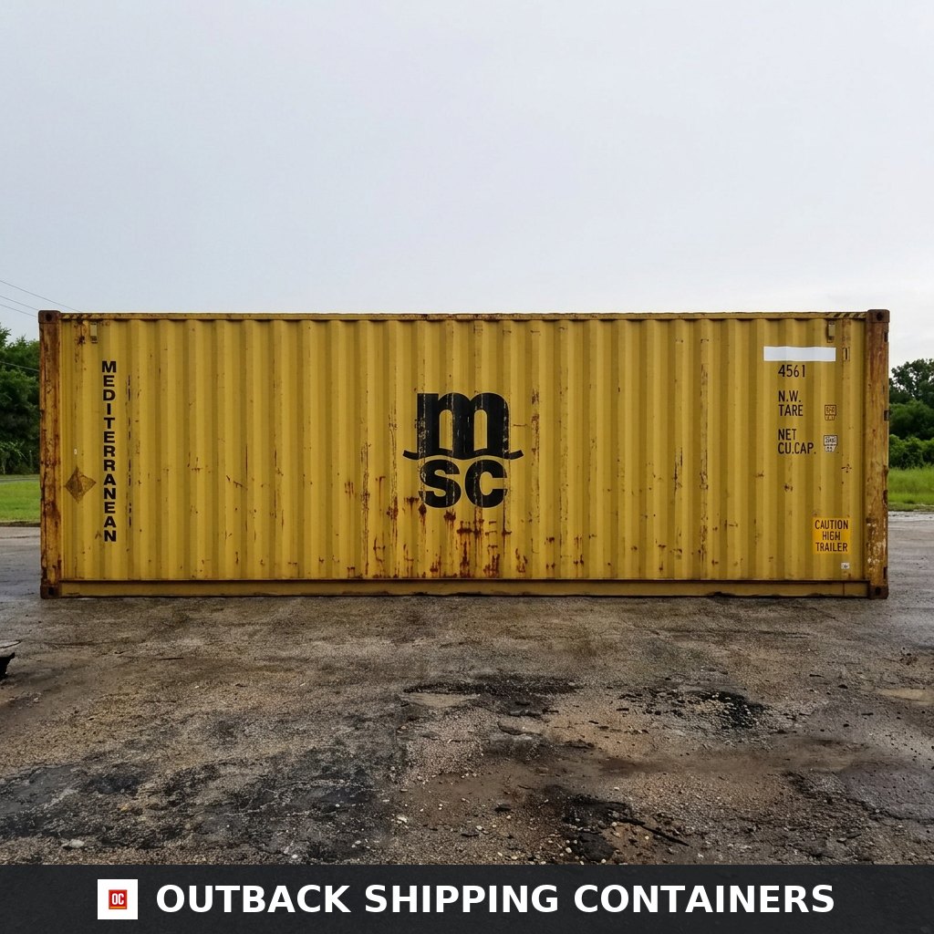 40 Ft HC Used Shipping Containers High Cube Wind And Watertight 40ft — Rear Exterior View 40 Ft HC Used Shipping Containers High Cube Wind And Watertight — 40ft — refurbished — storage containers (image 4 of 4)