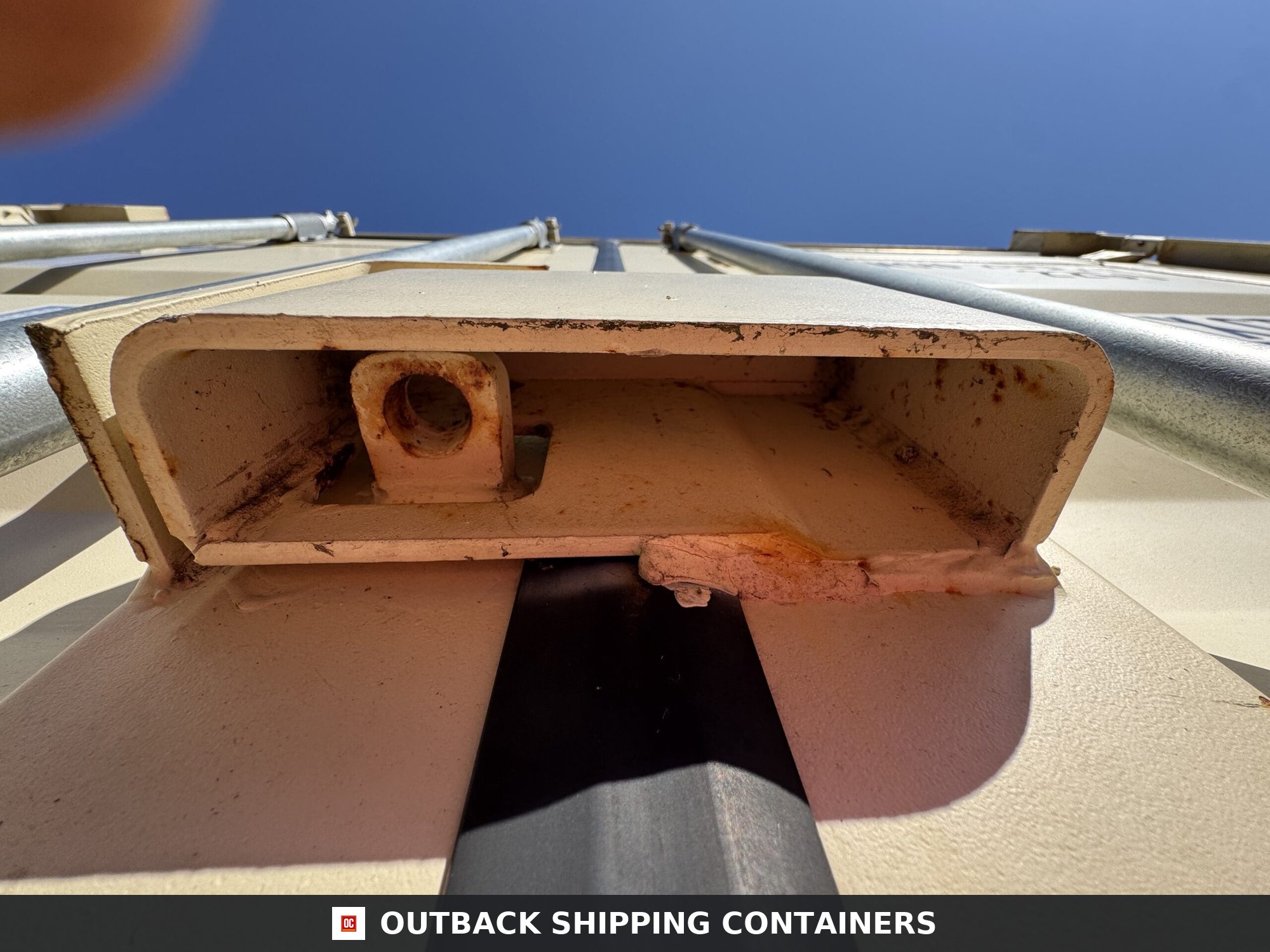 20ft Used Shipping Container – Wind & Watertight – Beige — 20ft — used (image 5 of 12)