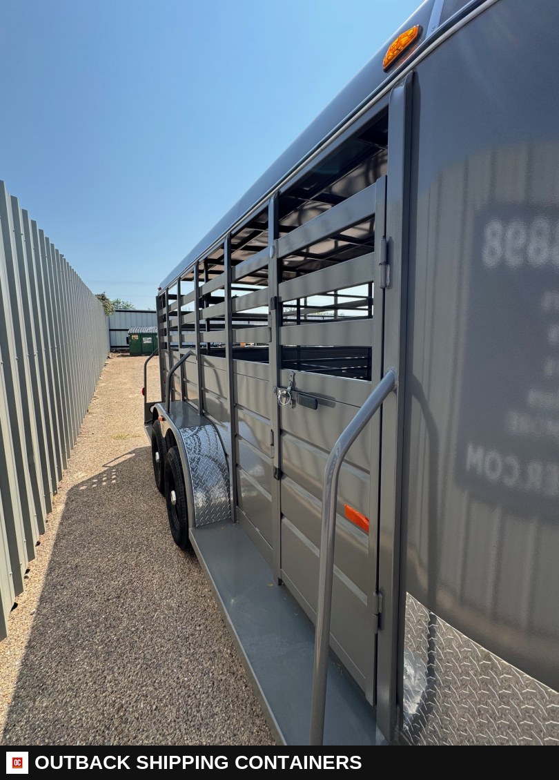 2025 WW AA 6X16 Stock / Stock Combo Trailer — Rear Doors And Gate | Outback Shipping Containers 2025 WW AA 6X16 Stock / Stock Combo Trailer for sale — rear doors and gate