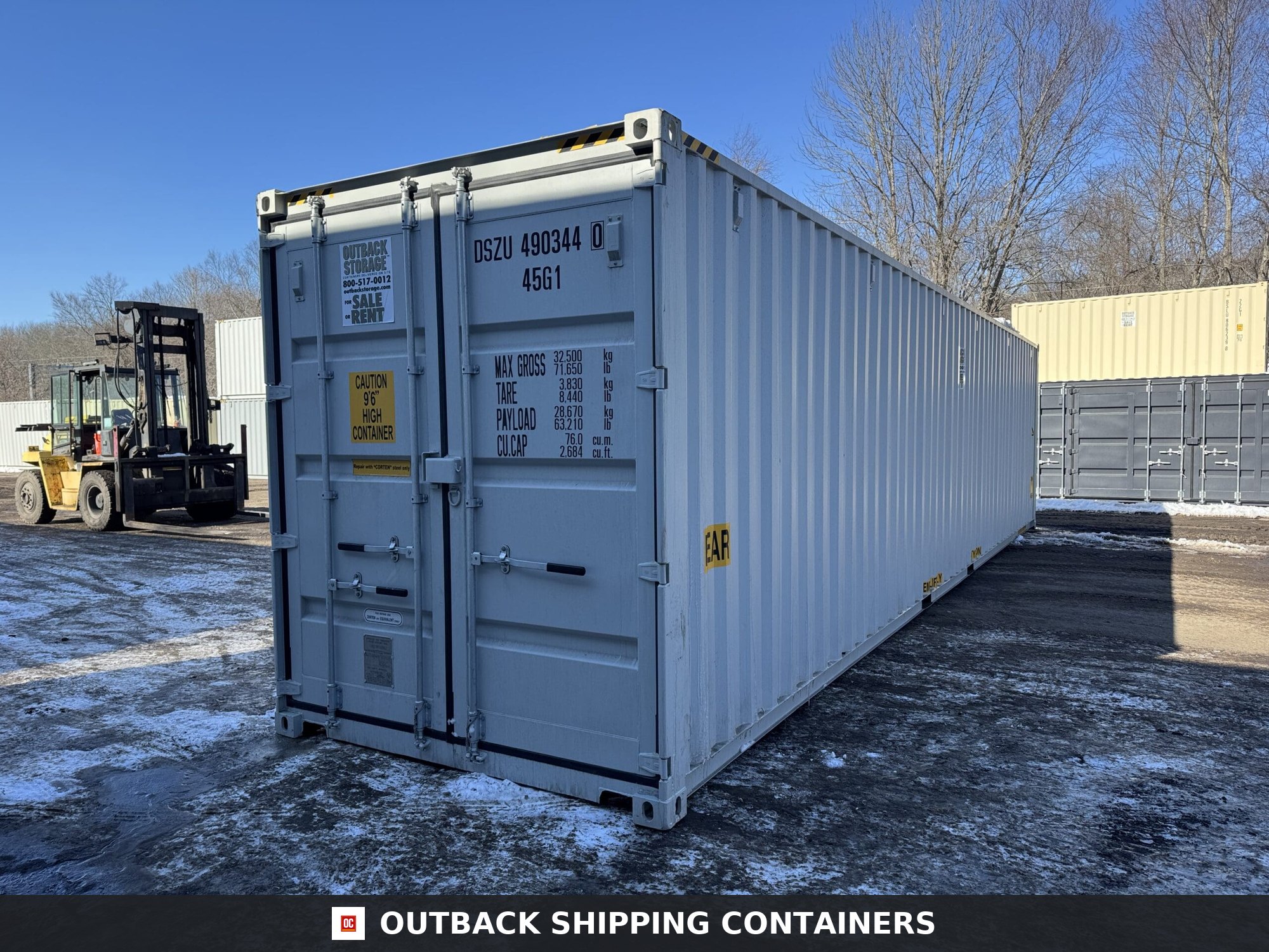 40ft New High Cube Shipping Container – Wind & Watertight – Gray — 40ft — new (image 8 of 12)