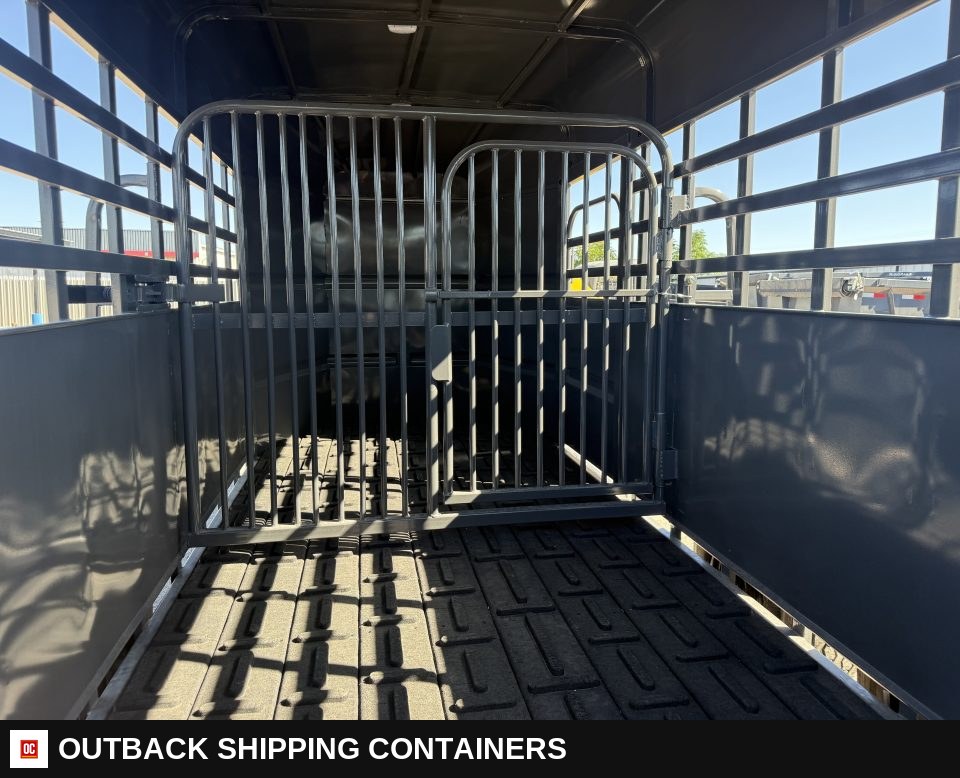 2026 Big Bend 16'X6' BP Livestock Stock Combo Trailer — Gate Latch And Hardware Detail | Outback Shipping Containers 2026 Big Bend 16'X6' BP Livestock Stock Combo Trailer for sale — gate latch and hardware detail