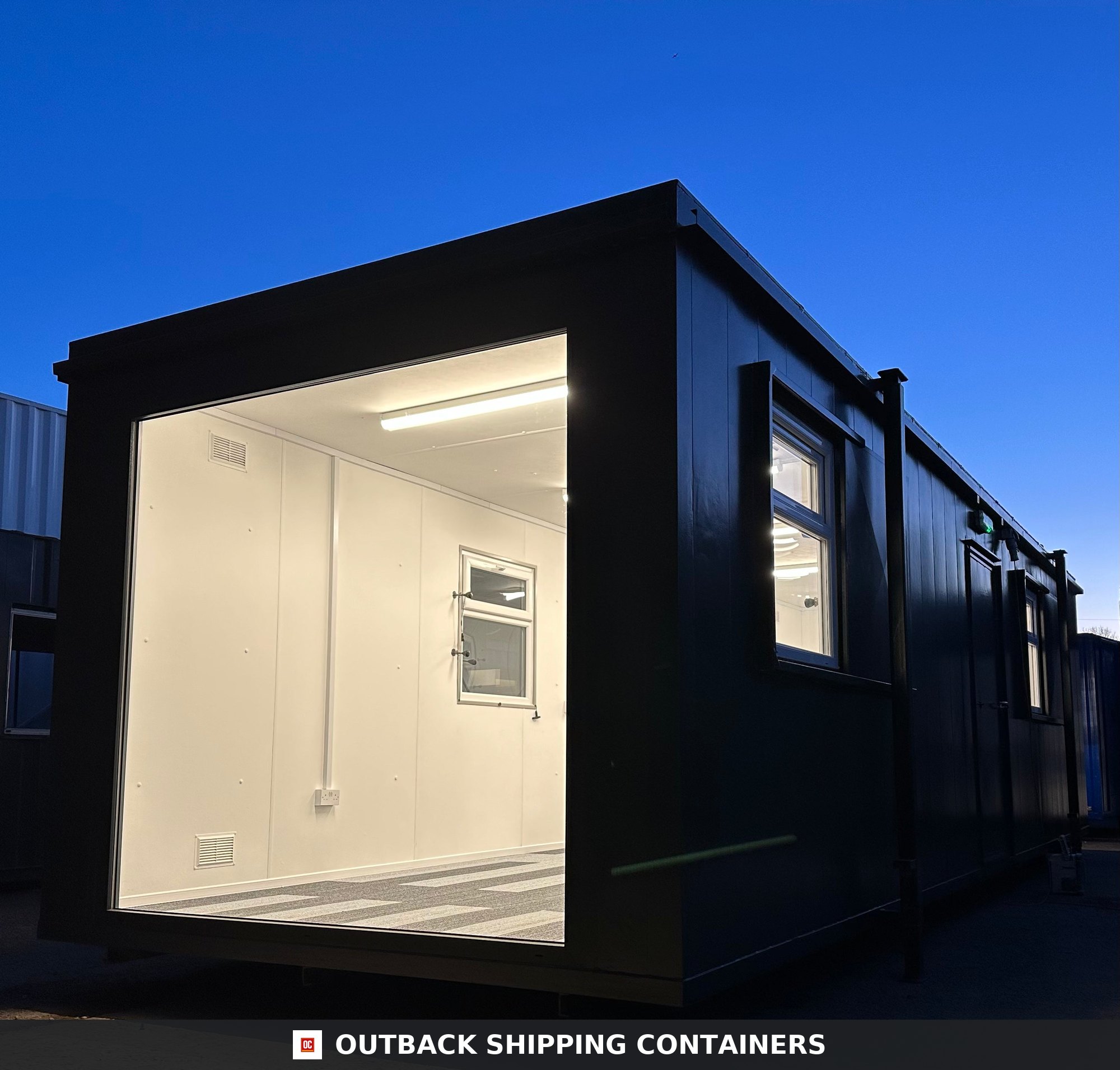 32x10ft Cabin for Sale — Interior View | Outback Shipping Containers 2 3 4 5 32x10ft Cabin — CUSTOM — image 5 of 15
