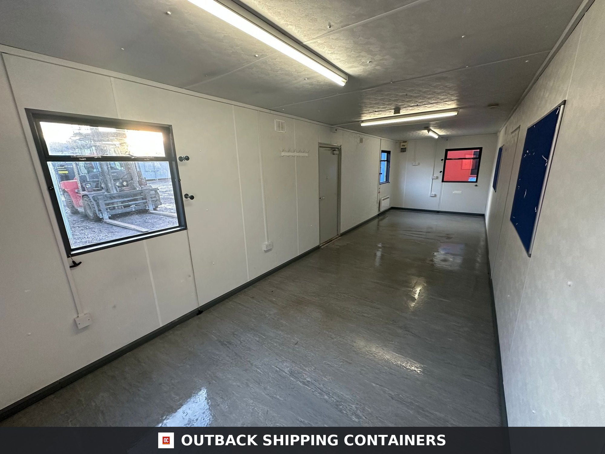 32x10ft for Sale — Window and Shutter Detail | Outback Shipping Containers 32x10ft — Open Plan Canteen / Office — Portable Anti-Vandal Building — Site Accommodation - image 8