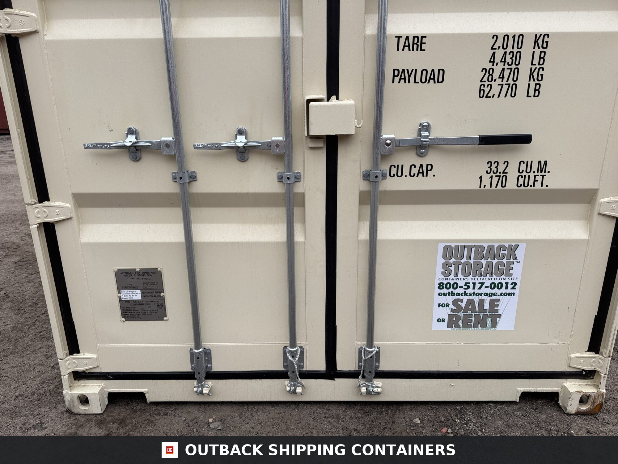 20ft New Shipping Container – Wind & Watertight – Beige — 20ft — new (image 6 of 12)