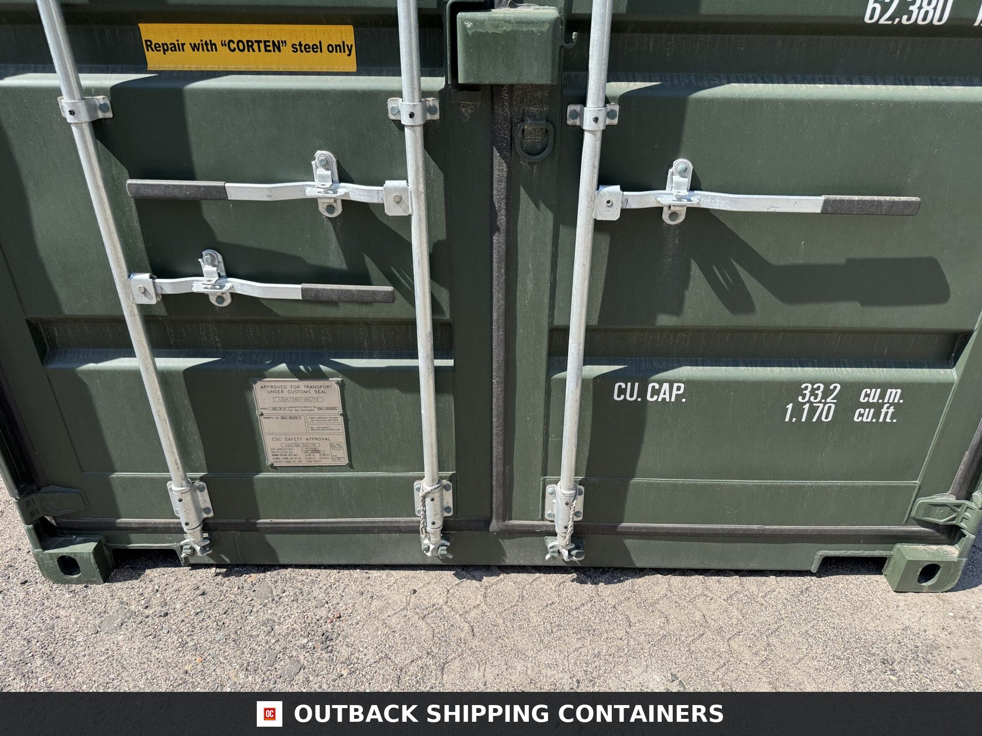 20ft New Shipping Container – Wind & Watertight – Green — 20ft — new (image 6 of 12)
