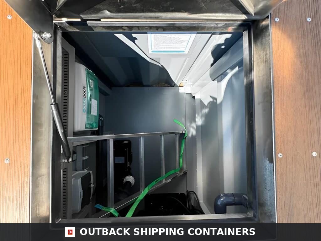 20ft Portable Container Swimming Pool | Caribbean Blue Outdoor — Three-Quarter Angle View 20ft Portable Container Swimming Pool | Caribbean Blue Outdoor Swimming Pool — 20ft — new (image 3 of 16)