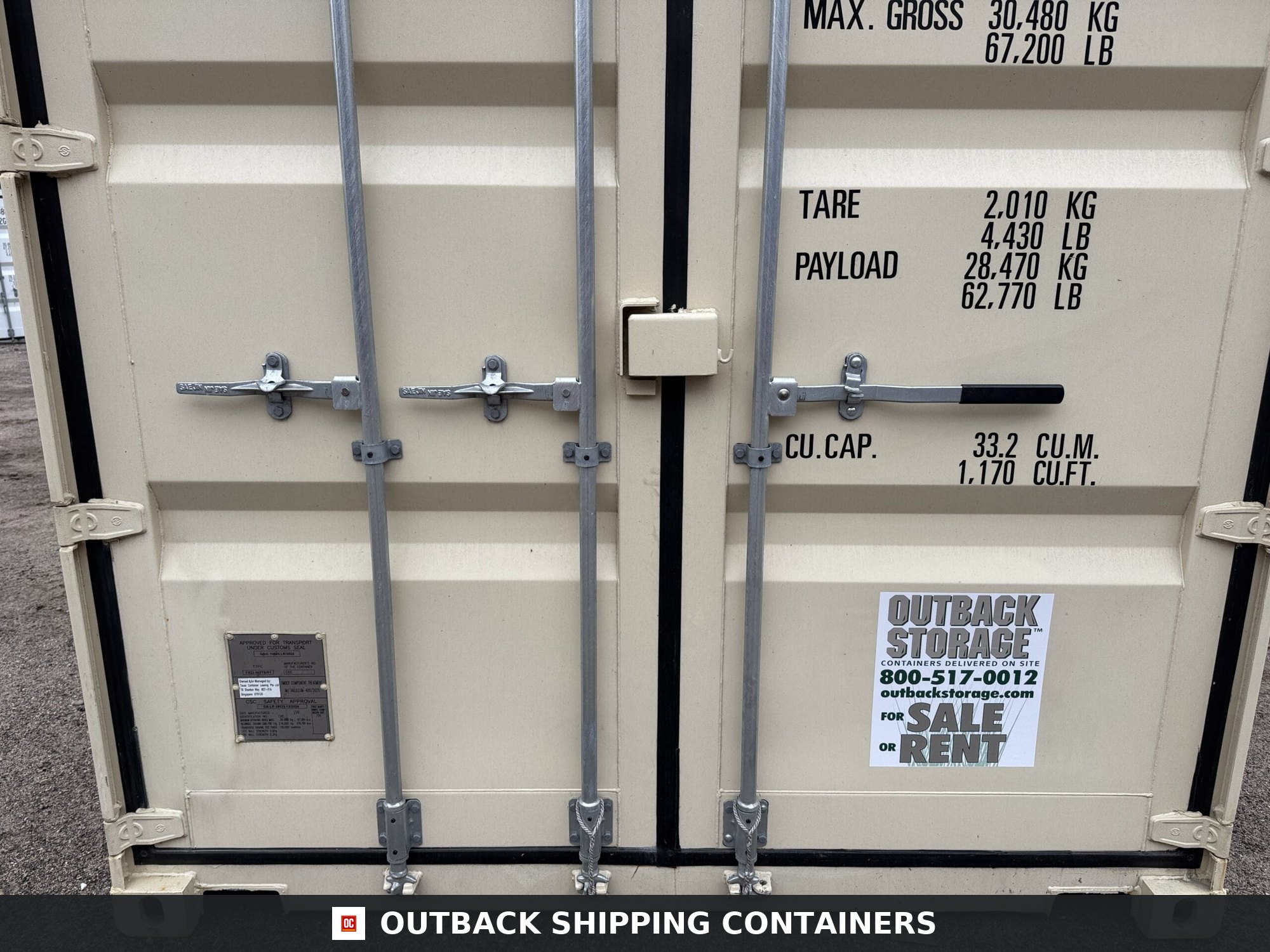 20ft New Shipping Container – Wind & Watertight – Beige — 20ft — new (image 6 of 12)