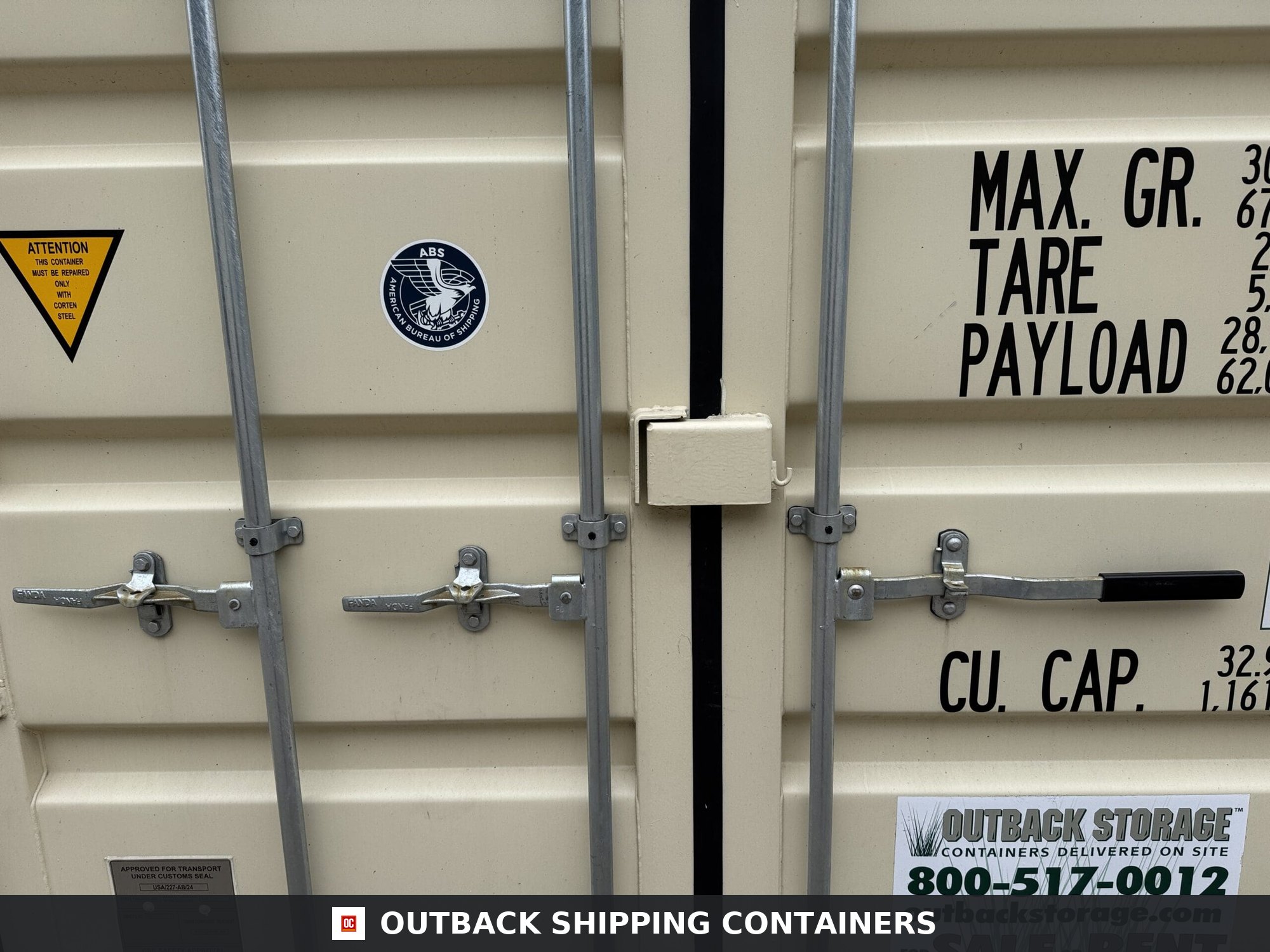 20ft New Shipping Container – Wind & Watertight – Beige — 20ft — new (image 4 of 12)