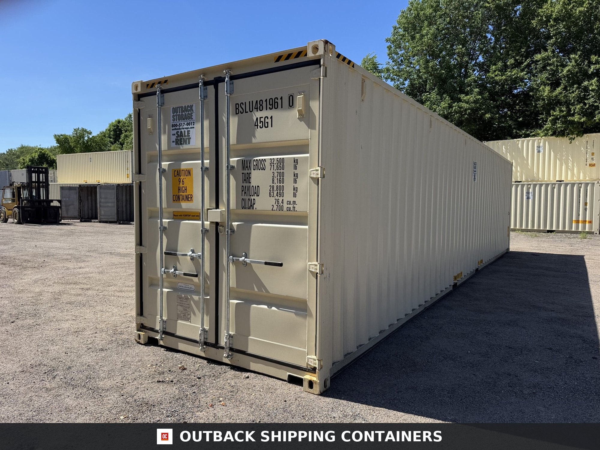 40ft New High Cube Shipping Container – Wind & Watertight – Beige — 40ft — new (image 8 of 12)