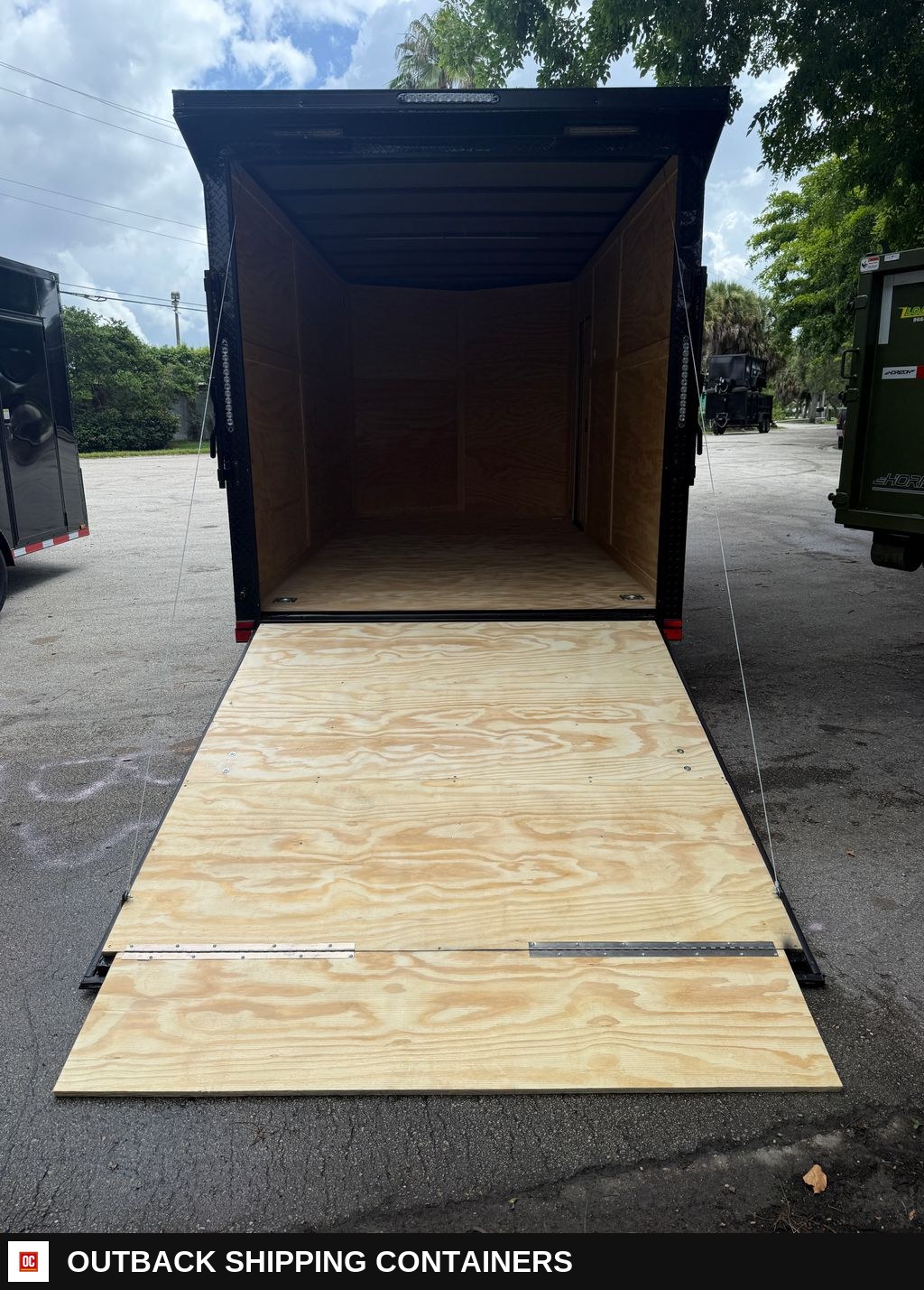 New 2027 Hook & Line 7 x 14 Enclosed Trailer 7k GVWR — Rear Entry Door | Outback Shipping Containers New 2027 Hook & Line 7 x 14 Enclosed Trailer 7k GVWR for sale — rear entry door