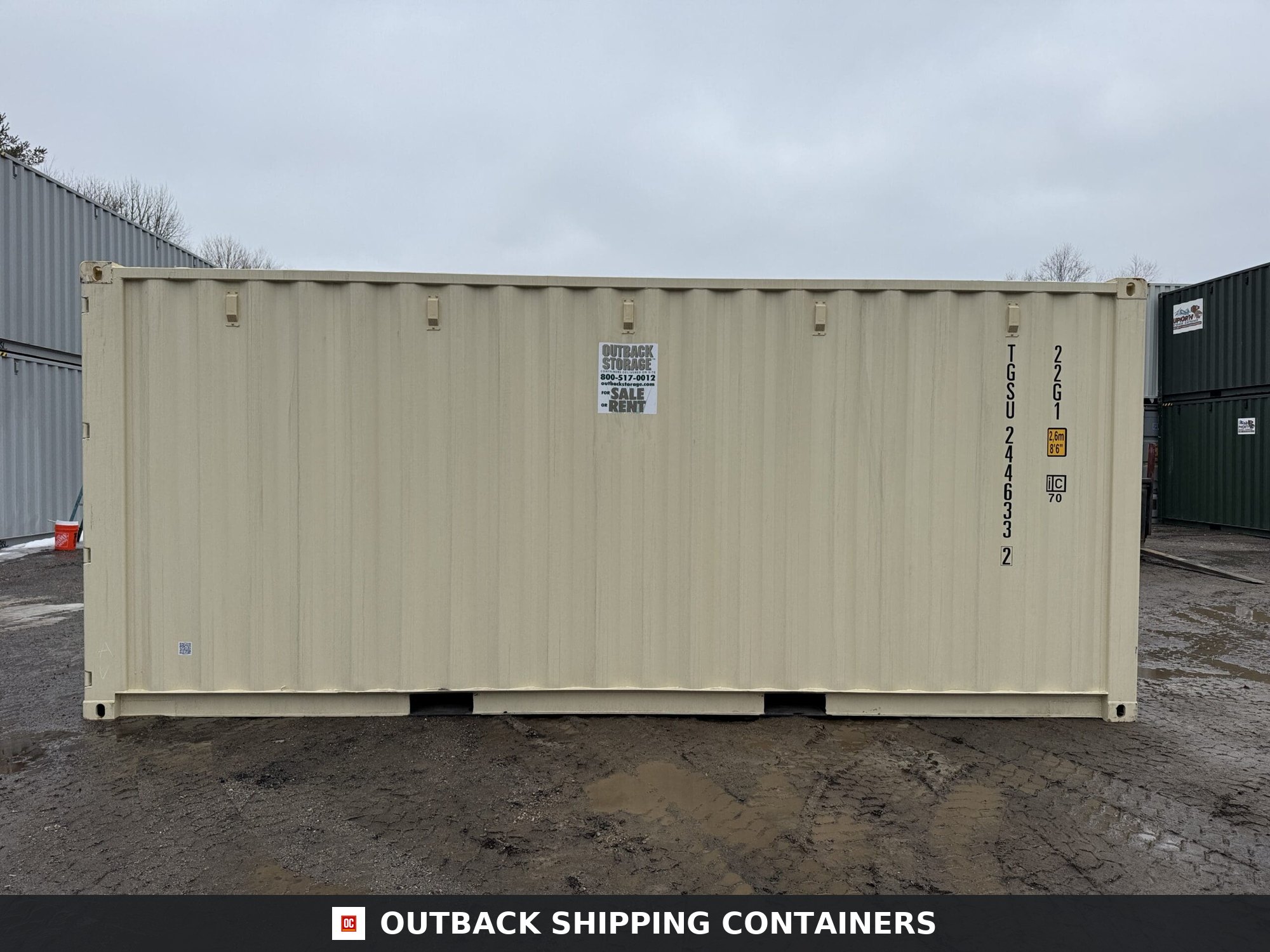 20ft New Shipping Container – Wind & Watertight – Beige — 20ft — new (image 8 of 12)