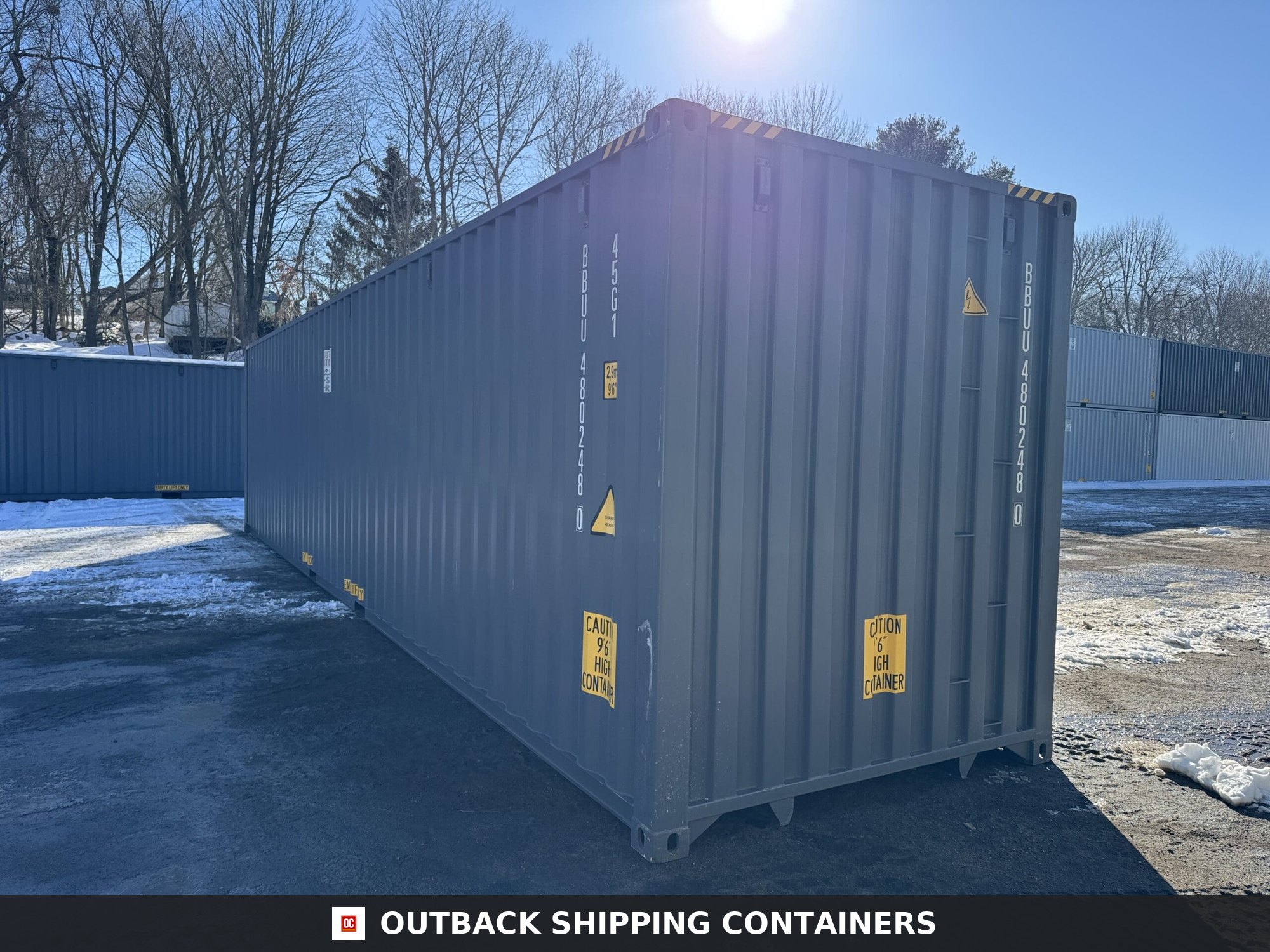 40ft New High Cube Shipping Container – Wind & Watertight – Gray — 40ft — new (image 9 of 12)