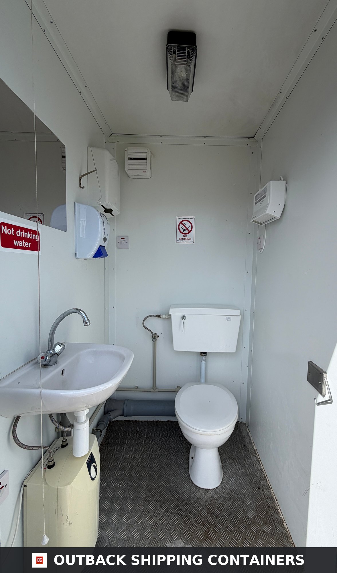 Double Toilet Block for Sale — Rear Exterior View | Outback Shipping Containers 2 Double Toilet Block — Male & Female WC — 8x5 Ft — Portable Toilet Block — 1+1 Toilet Block - image 4
