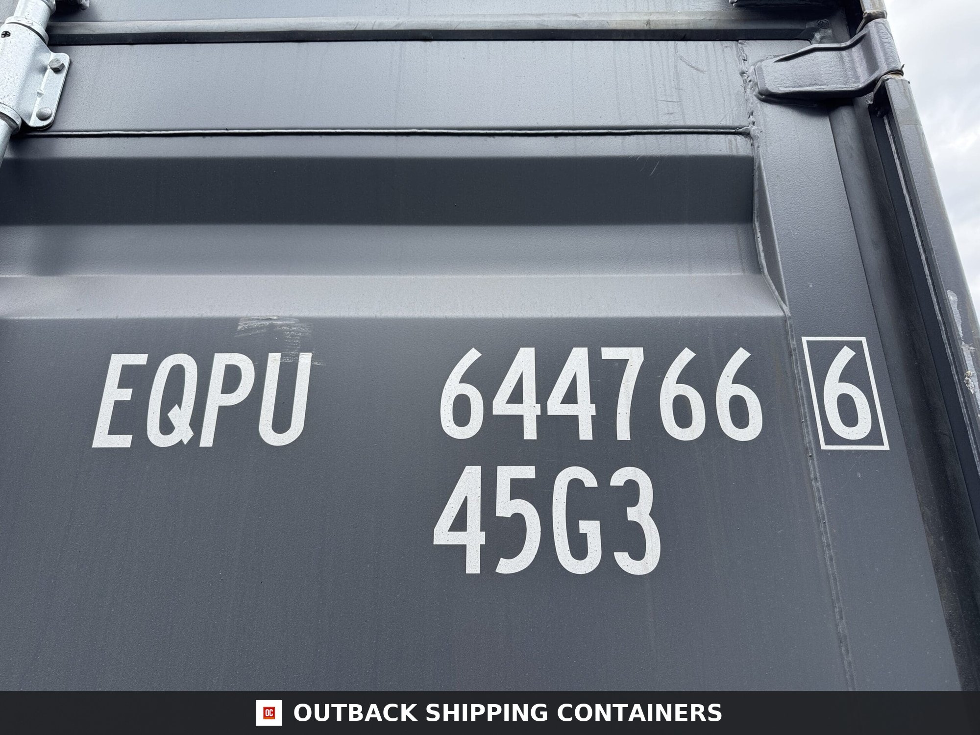 40ft New High Cube Shipping Container — Side Profile View | Outback Shipping Containers 2 40ft New High Cube Shipping Container – Wind & Watertight – Dk Gray — 40ft — new (image 2 of 12)